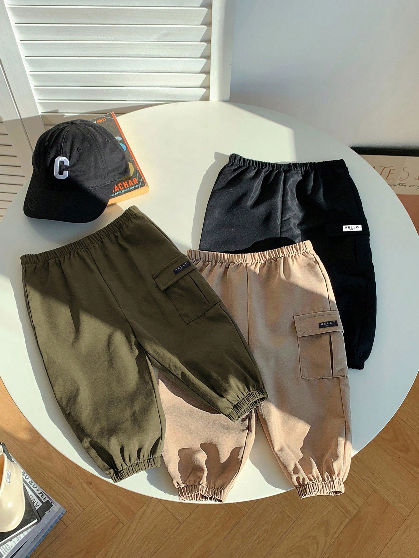 3 pièces Ensemble de pantalons décontractés, confortables et polyvalents pour bébé — vue 3