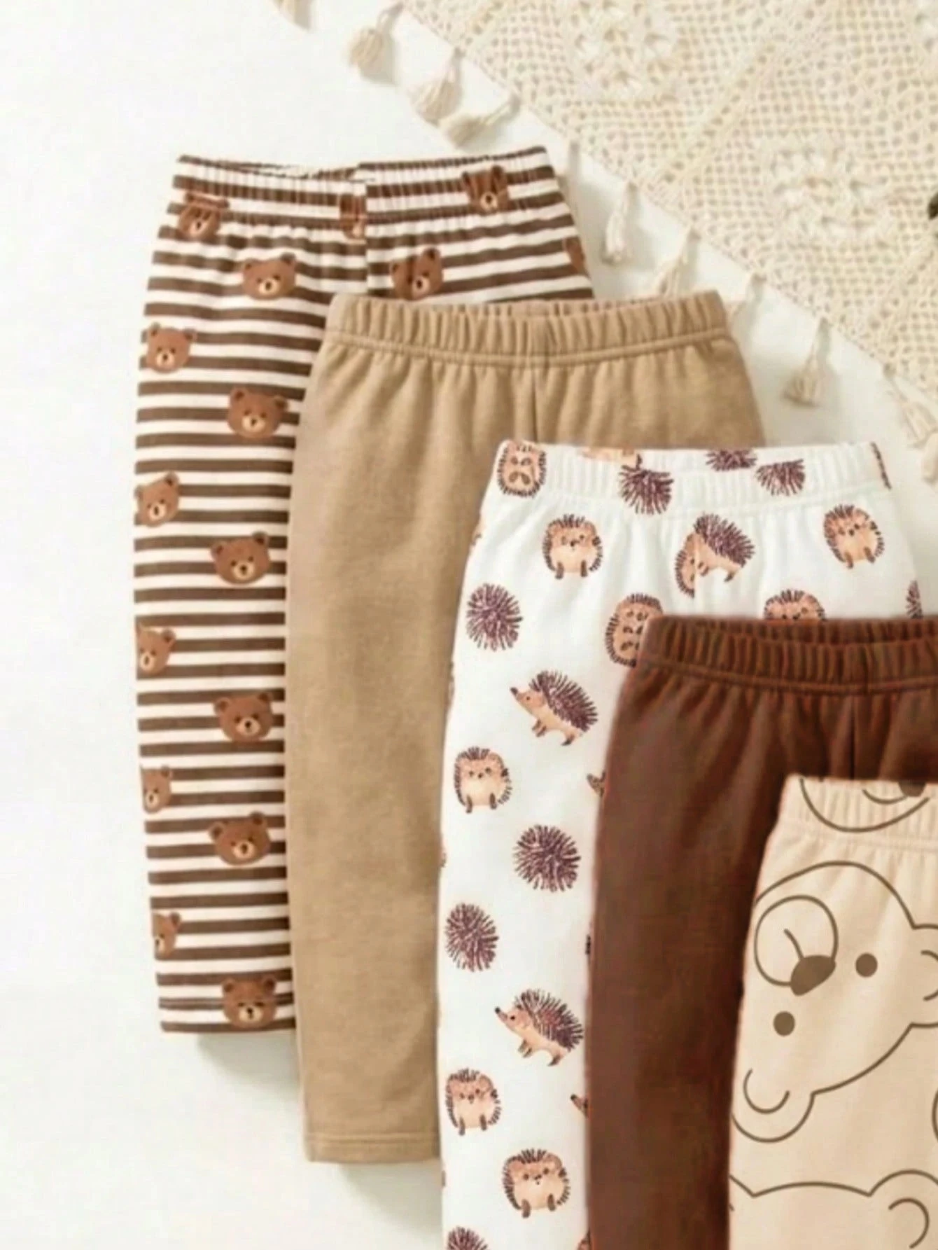 5 pièces/Set Pantalons longs confortables simples et doux pour bébés garçons — vue 4