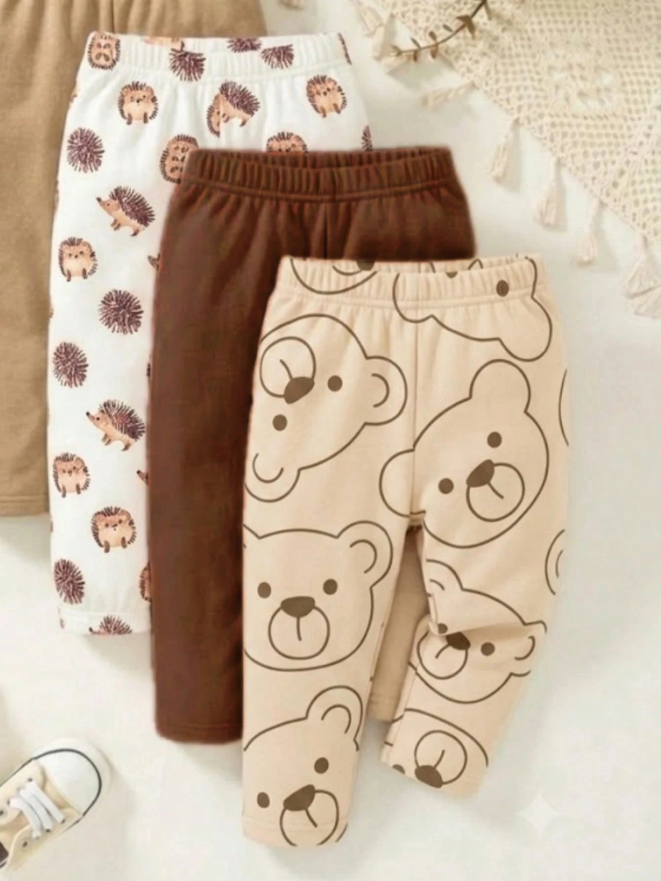 5 pièces/Set Pantalons longs confortables simples et doux pour bébés garçons — vue 5