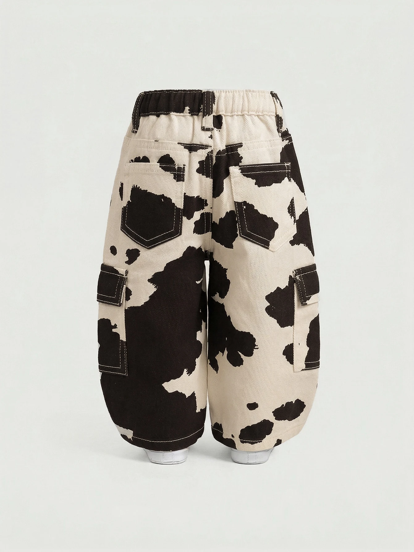 Jeans cargo amples en denim lavé avec poches camouflage cool pour garçons. — vue 5