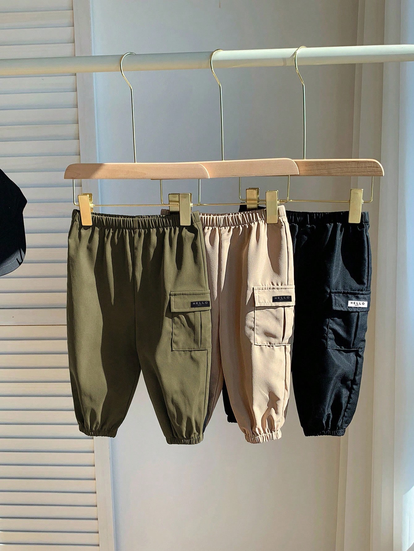 3 pièces Ensemble de pantalons décontractés, confortables et polyvalents pour bébé — vue 5