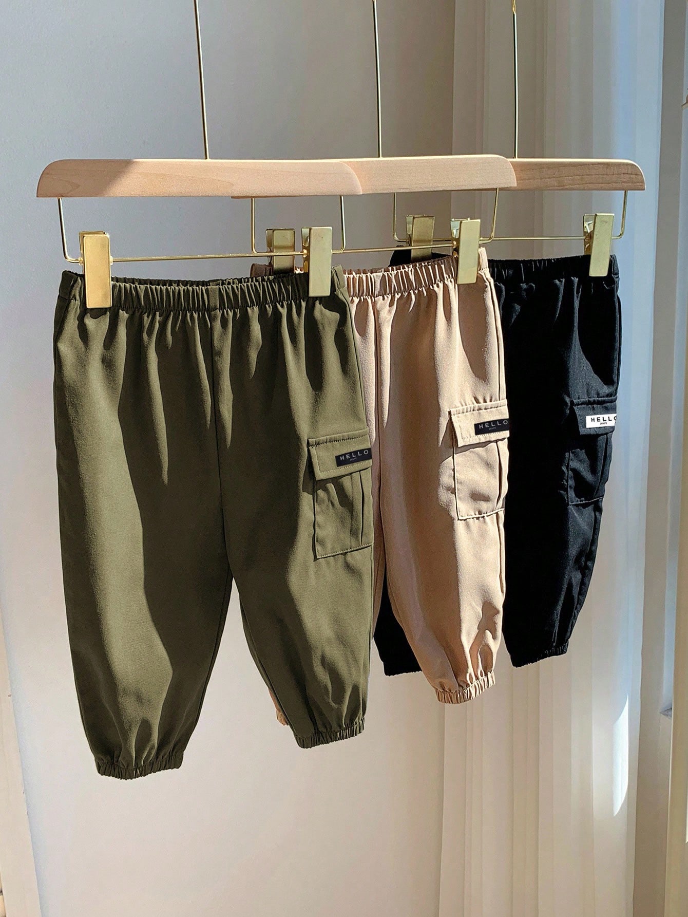 3 pièces Ensemble de pantalons décontractés, confortables et polyvalents pour bébé — vue 6