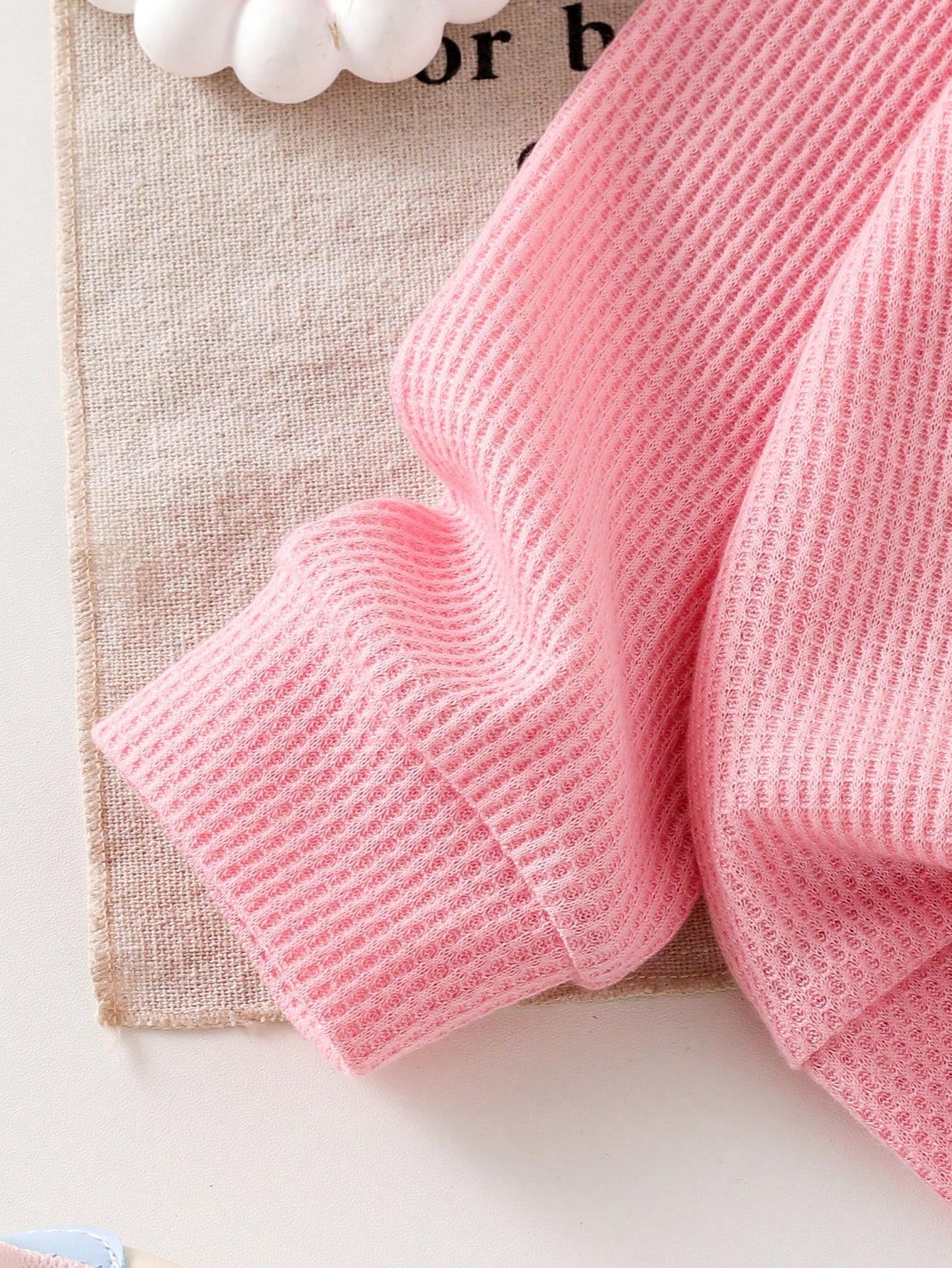 Ensemble 2 pièces pour bébé fille - Top à col chemise blocs de couleurs avec broderie — vue 10