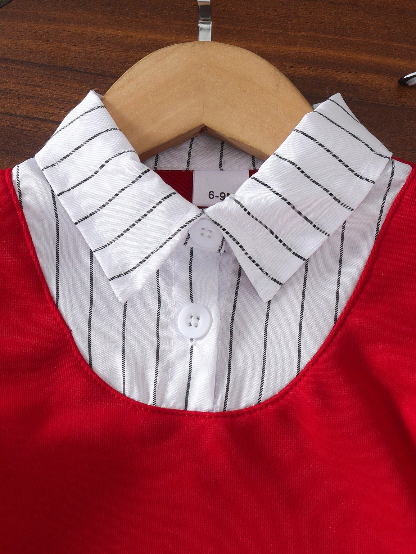 Ensemble Bébé Fille Style Académique 2 en 1 Sweat-shirt-shirt à Manches Longues avec Col — vue 8