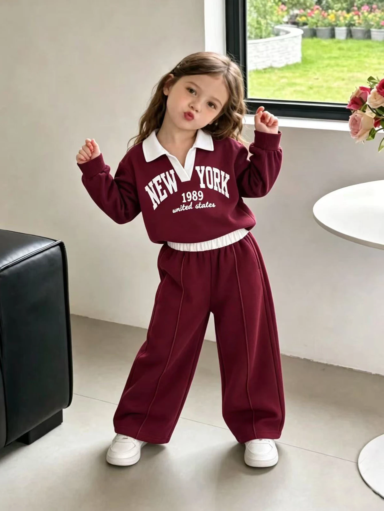 Ensemble 2 pièces pour jeunes filles, tenue printemps/automne à manches longues — vue 2