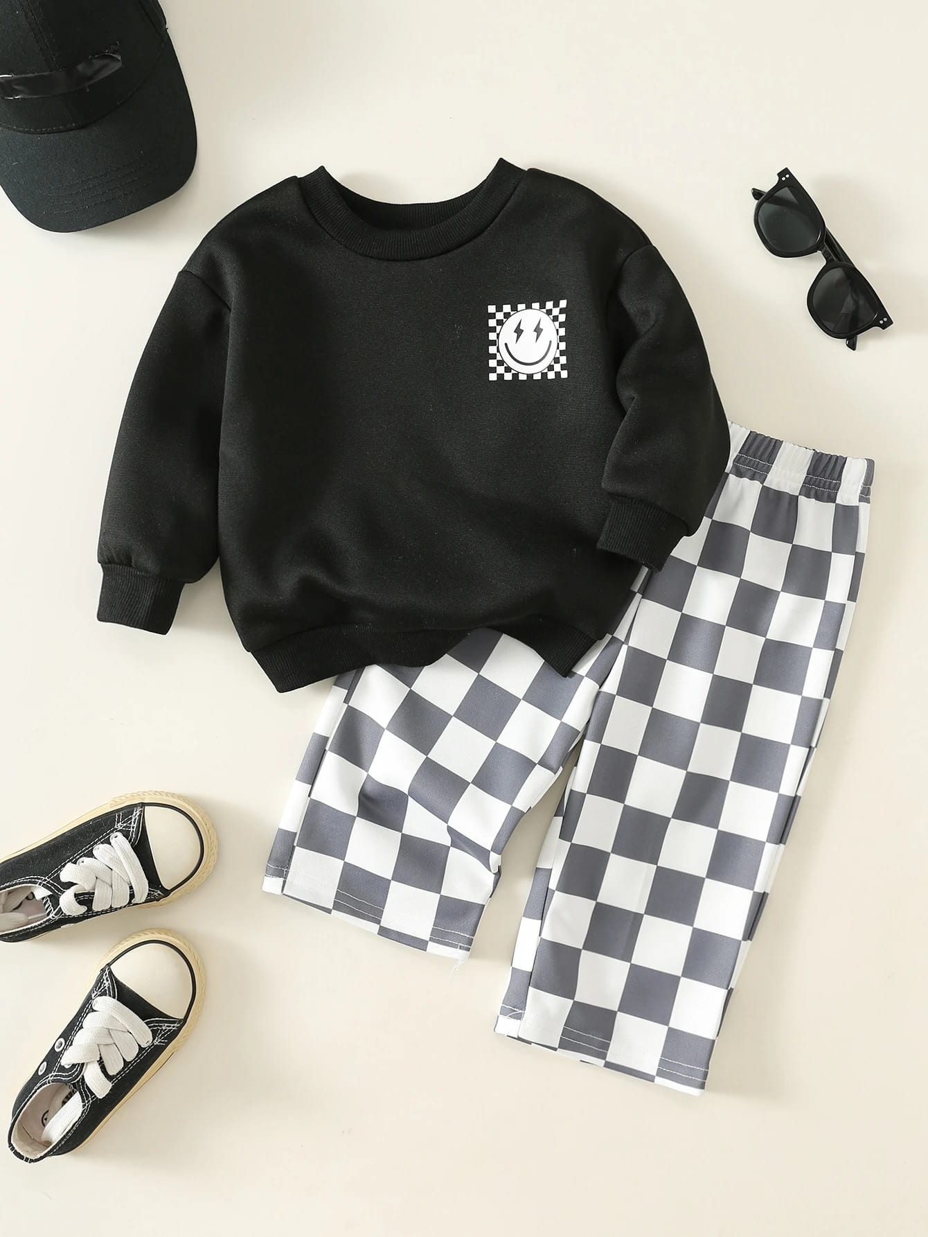 Ensemble Sweat-shirt-shirt 2 pièces unisexe pour bébé garçon/fille et tout-petit