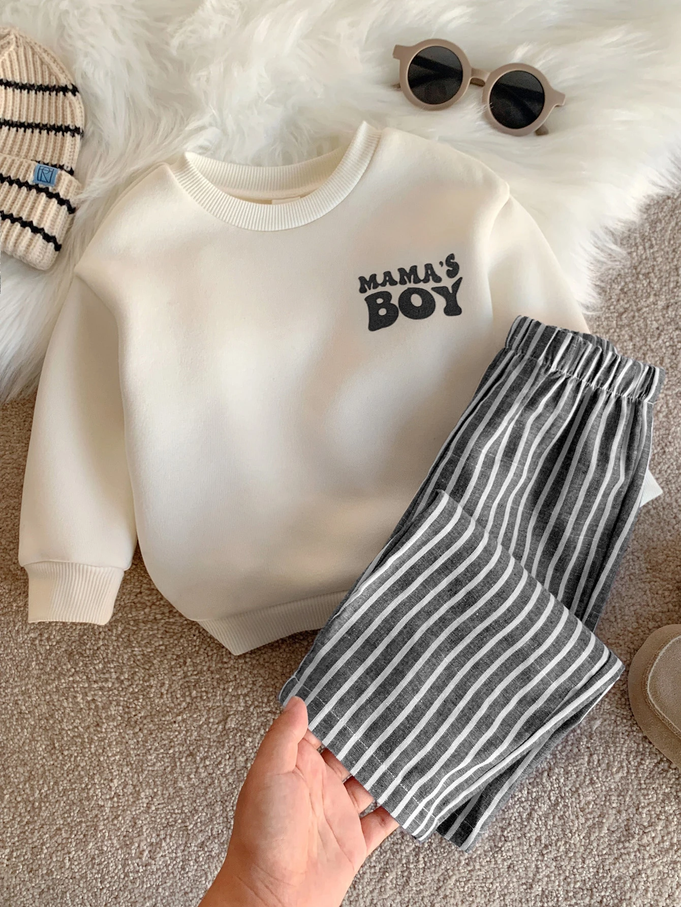 Ensemble Sweat-shirt-shirt 2 pièces unisexe pour bébé garçon/fille et tout-petit — vue 2