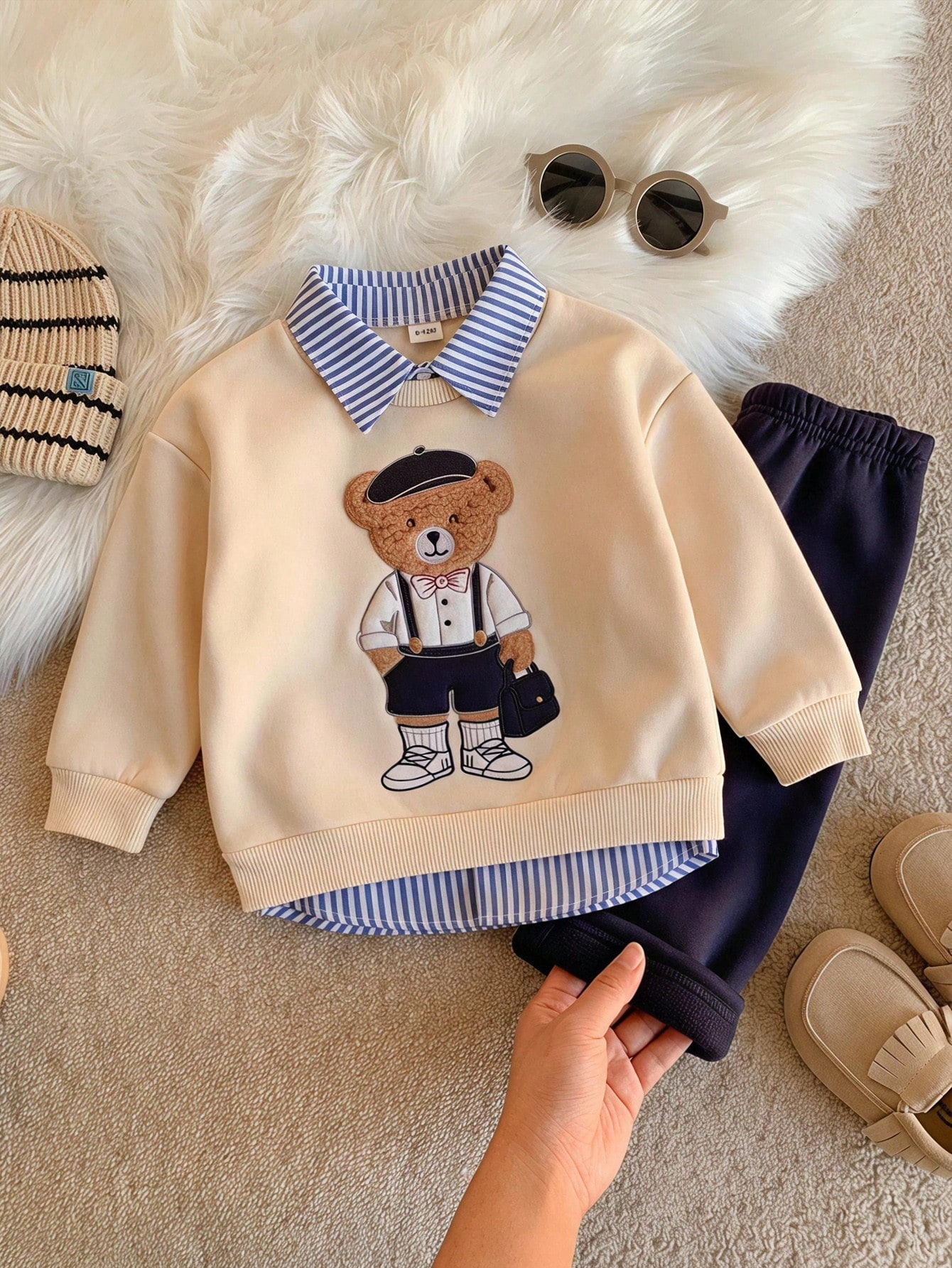 Ensemble Sweat-shirt-shirt 2 pièces unisexe pour bébé garçon/fille et tout-petit — vue 10