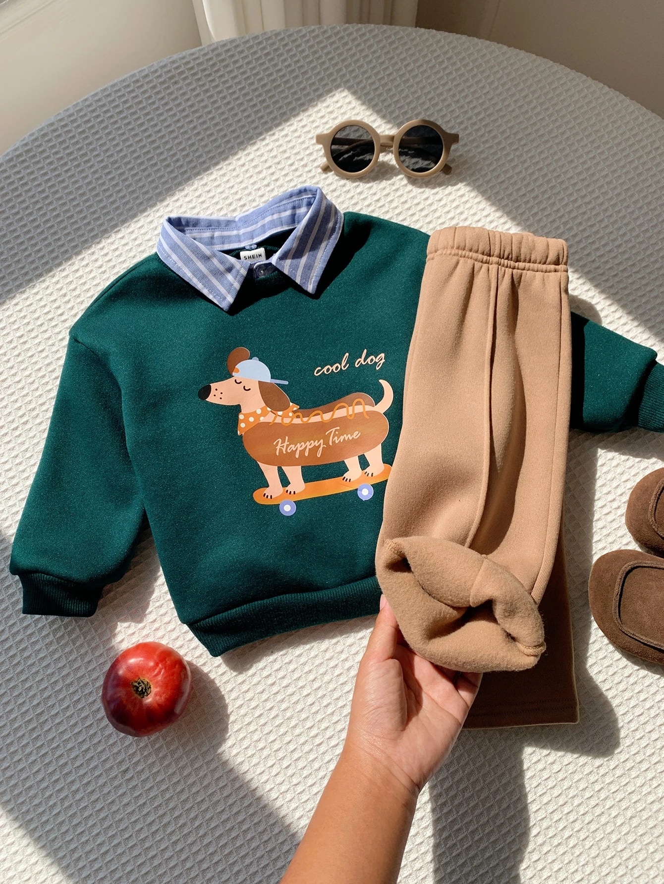 Ensemble Sweat-shirt-shirt 2 pièces unisexe pour bébé garçon/fille et tout-petit — vue 8