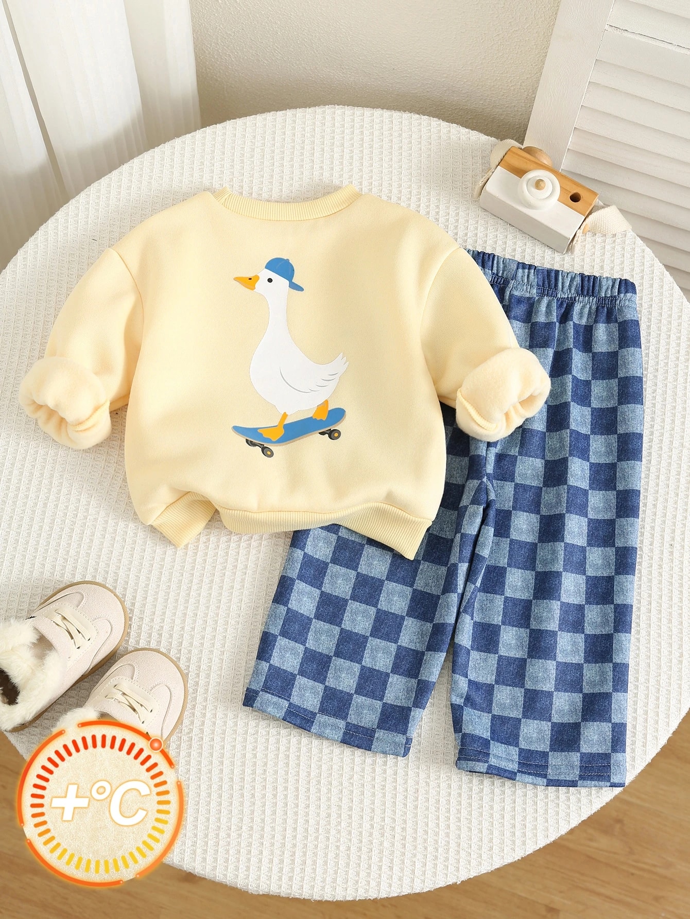 Ensemble Sweat-shirt-shirt 2 pièces unisexe pour bébé garçon/fille et tout-petit — vue 9