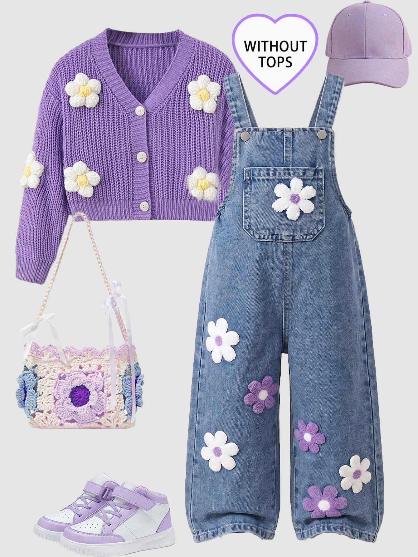 Genkimix Kids Salopette en jean pour filles, nouveau style toutes saisons, bleu — vue 7