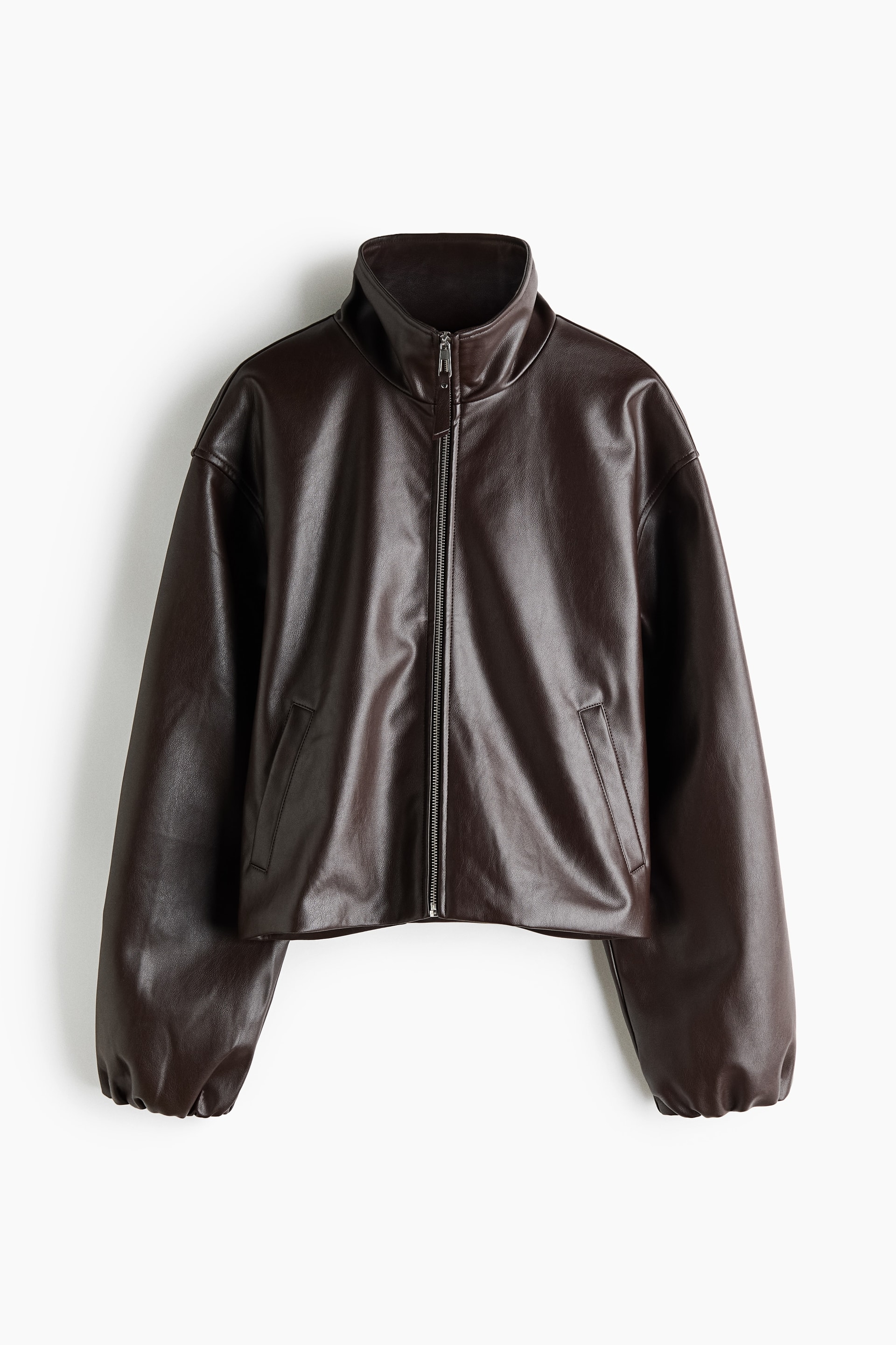 Veste à col entonnoir en tissu enduit — vue 6