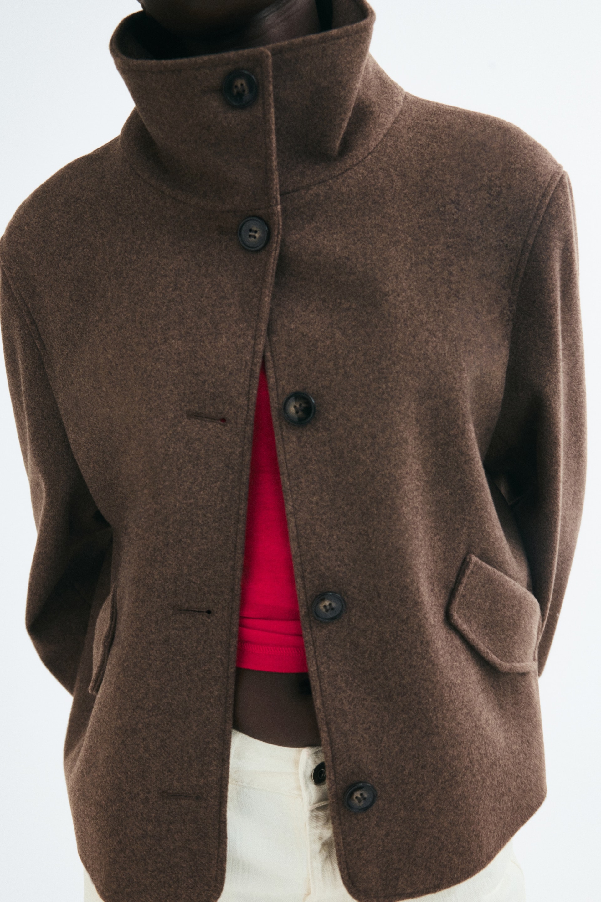 Veste courte avec col entonnoir — vue 2