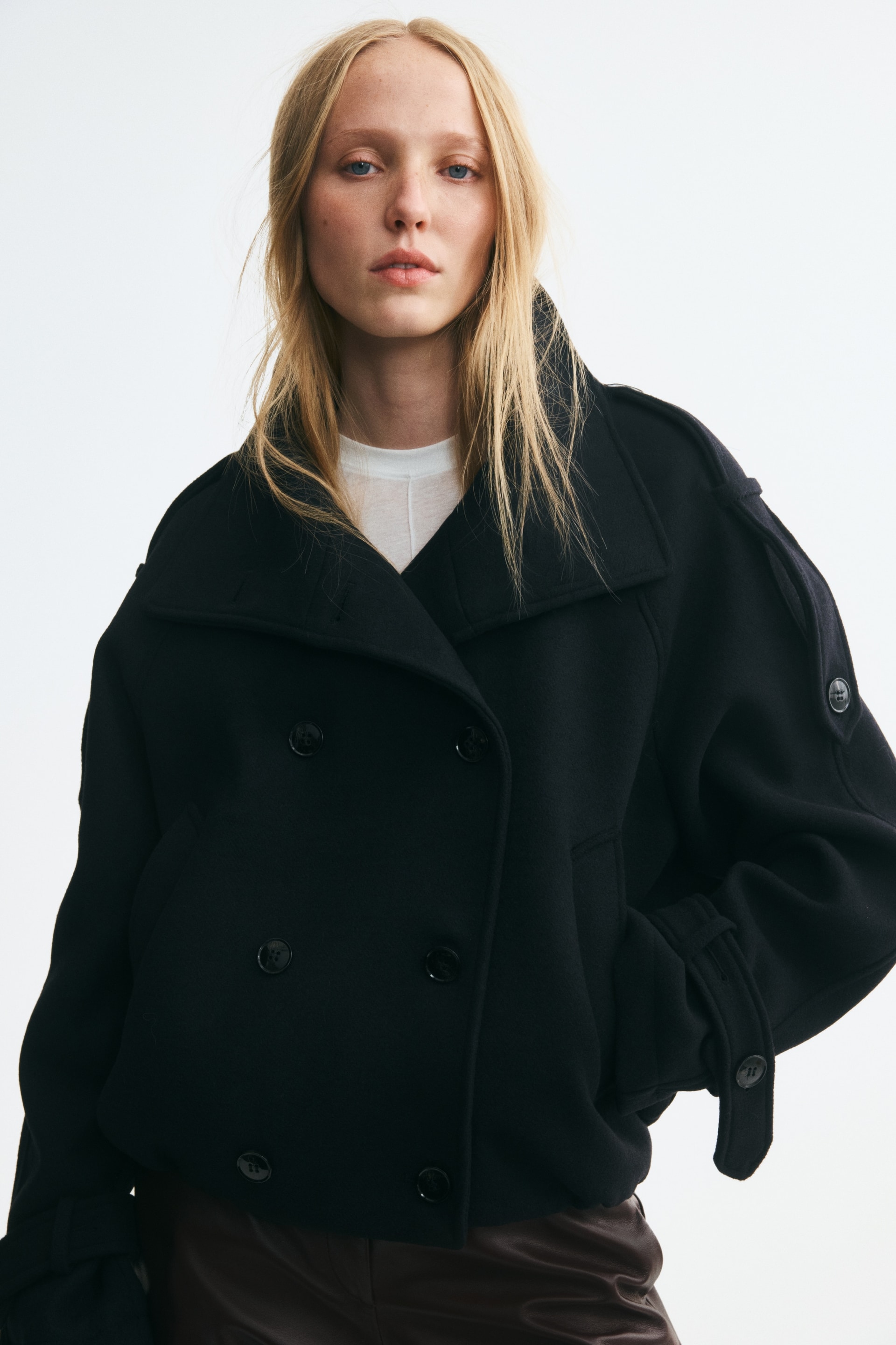 Veste à fermeture croisée avec col entonnoir — vue 3