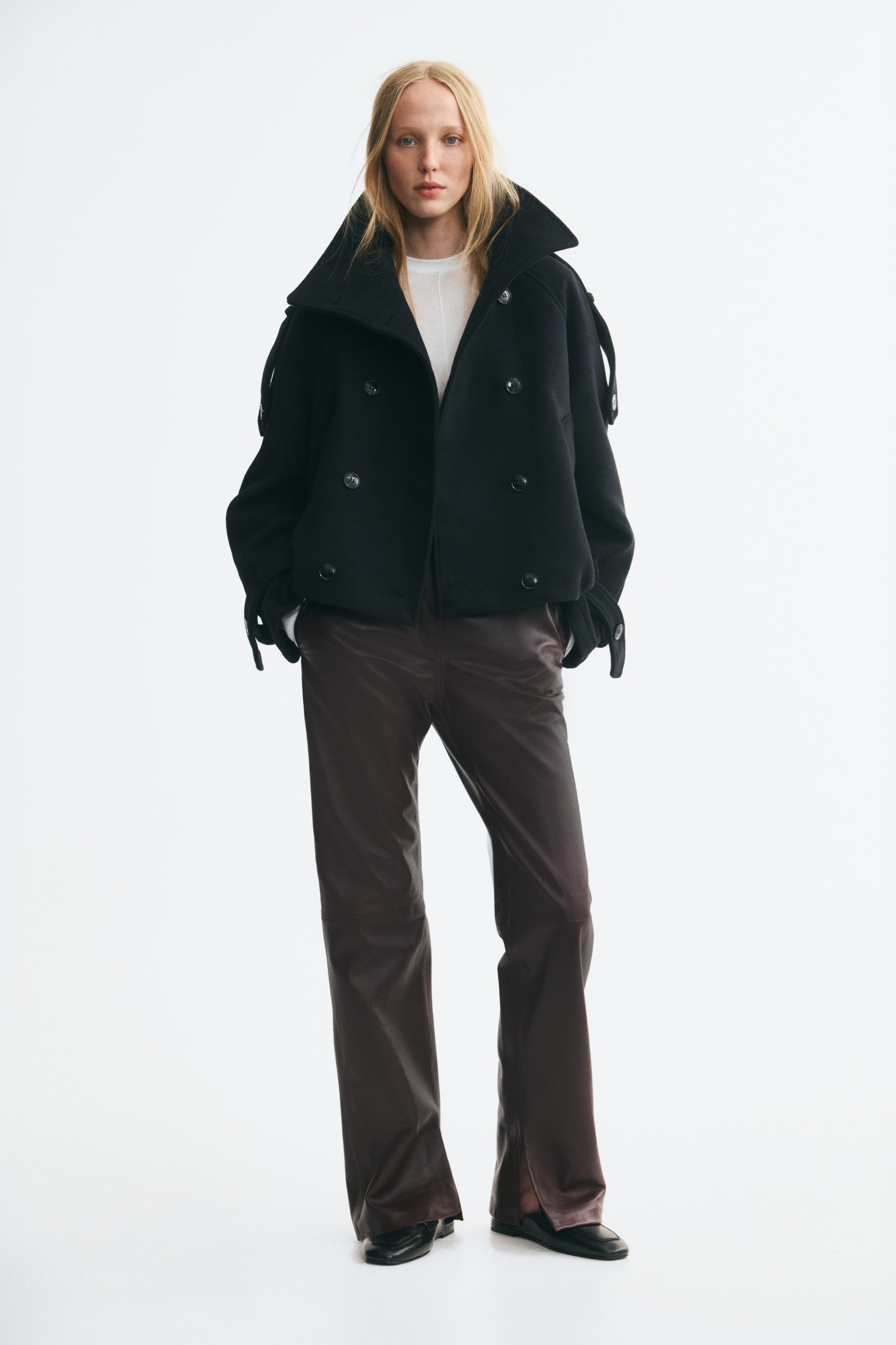 Veste à fermeture croisée avec col entonnoir — vue 2