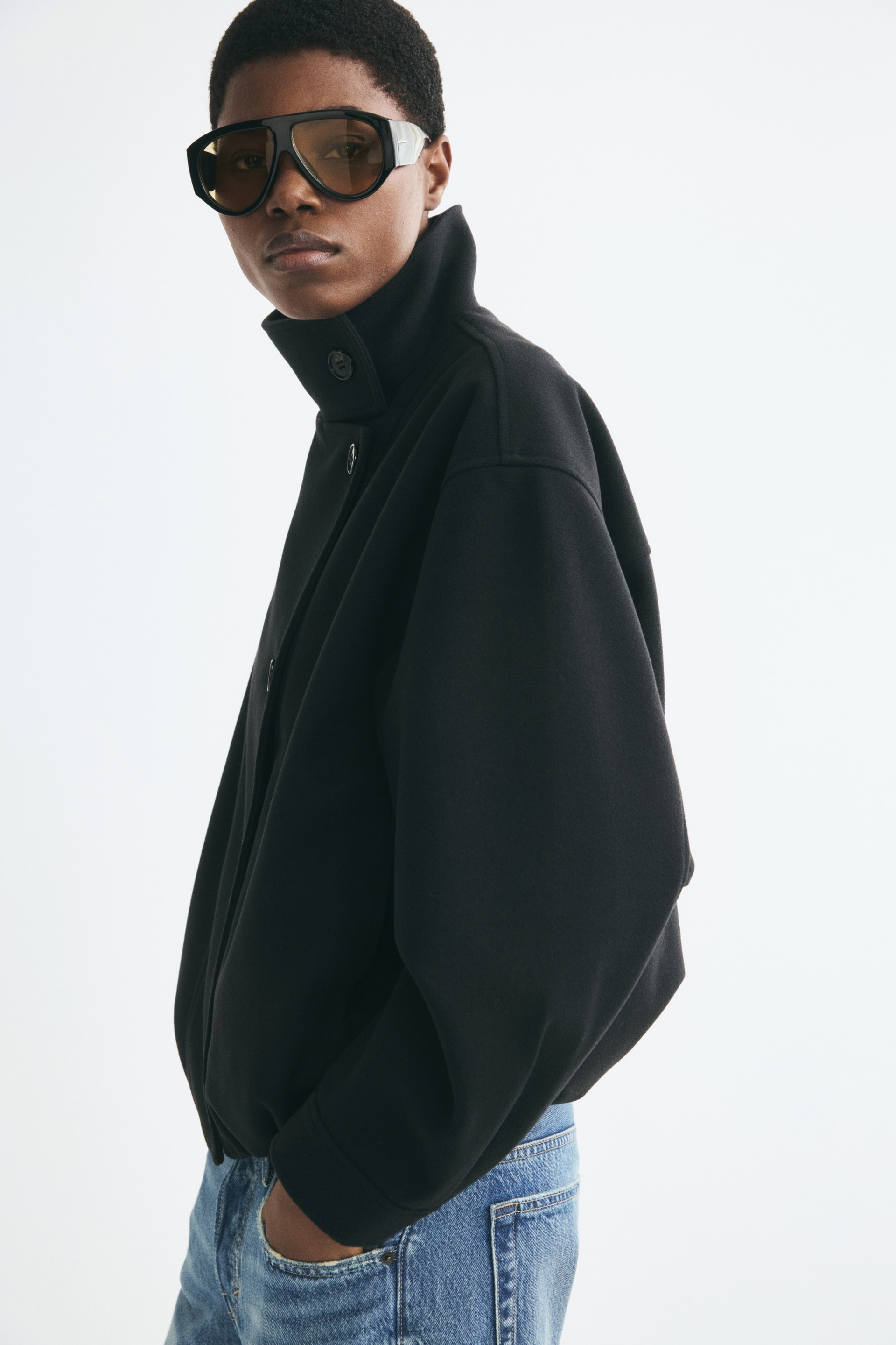 Veste oversize avec col entonnoir — vue 4