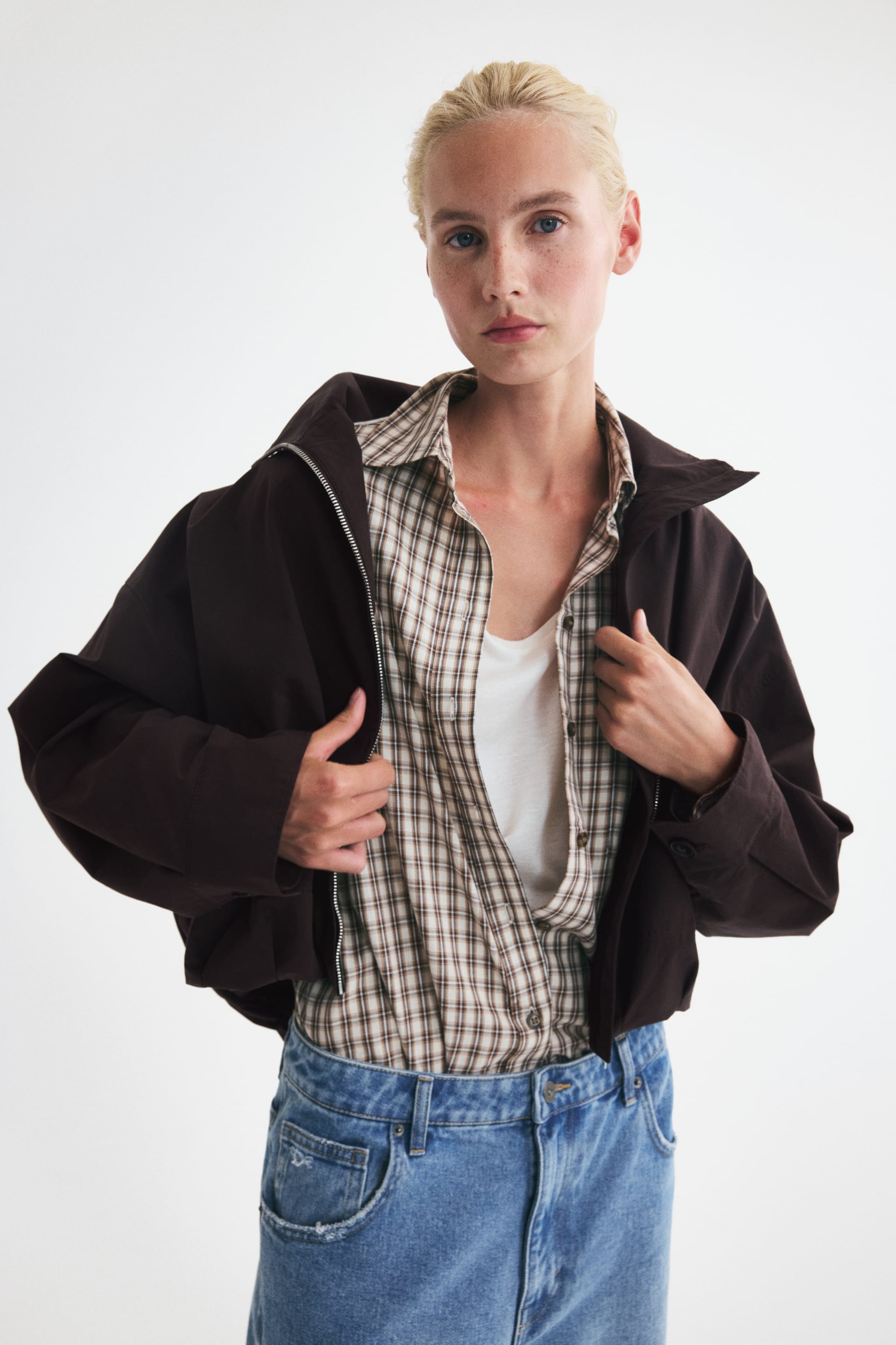 Veste oversize avec base à effet boule