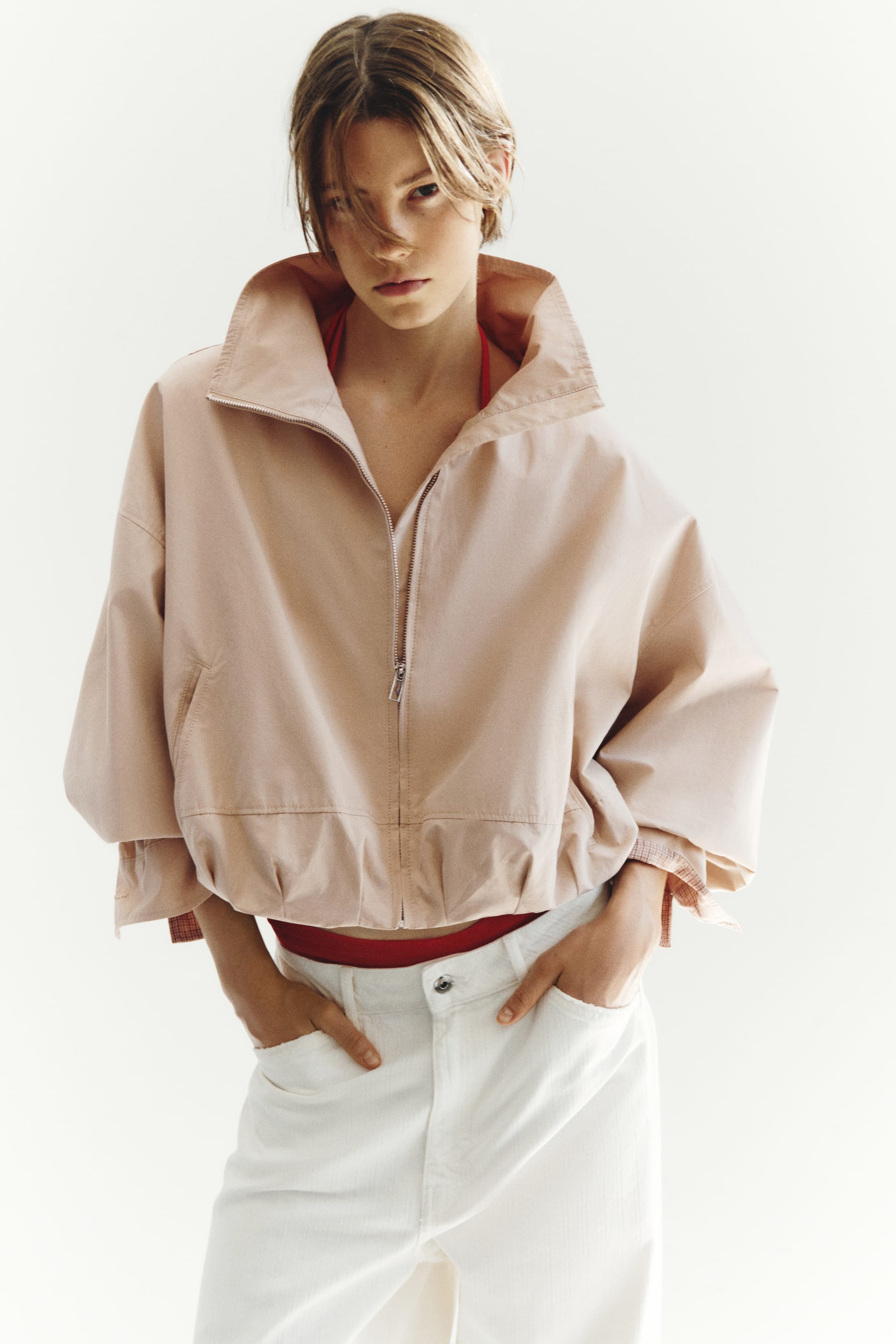 Veste oversize avec base à effet boule