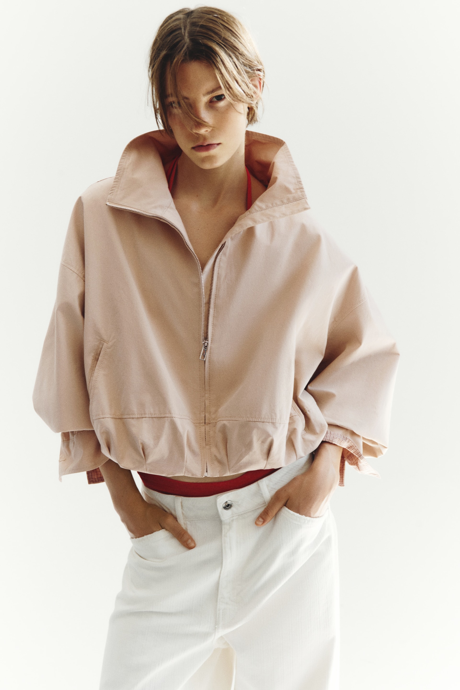 Veste oversize avec base à effet boule