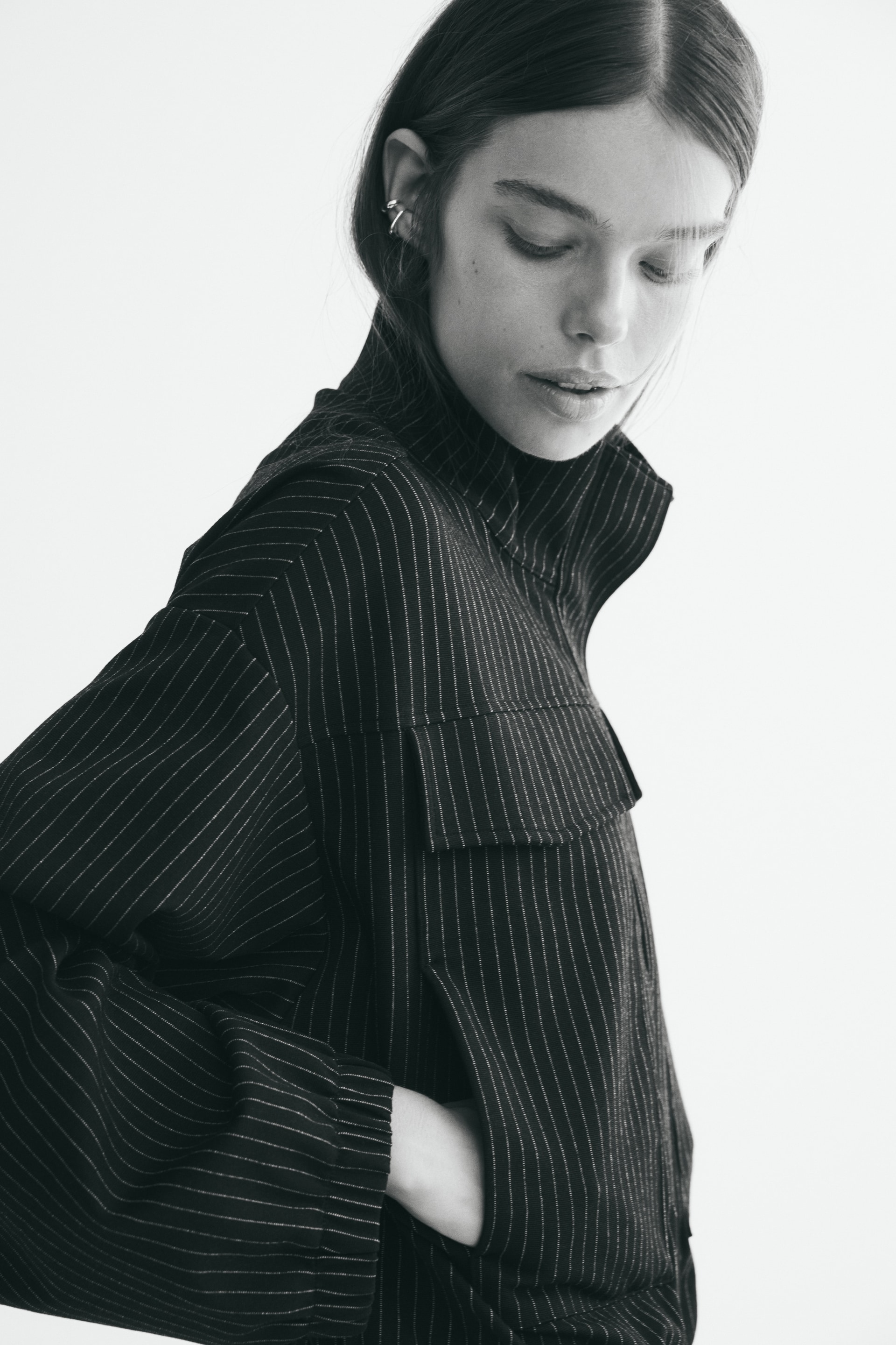 Veste en jersey avec col entonnoir — vue 3