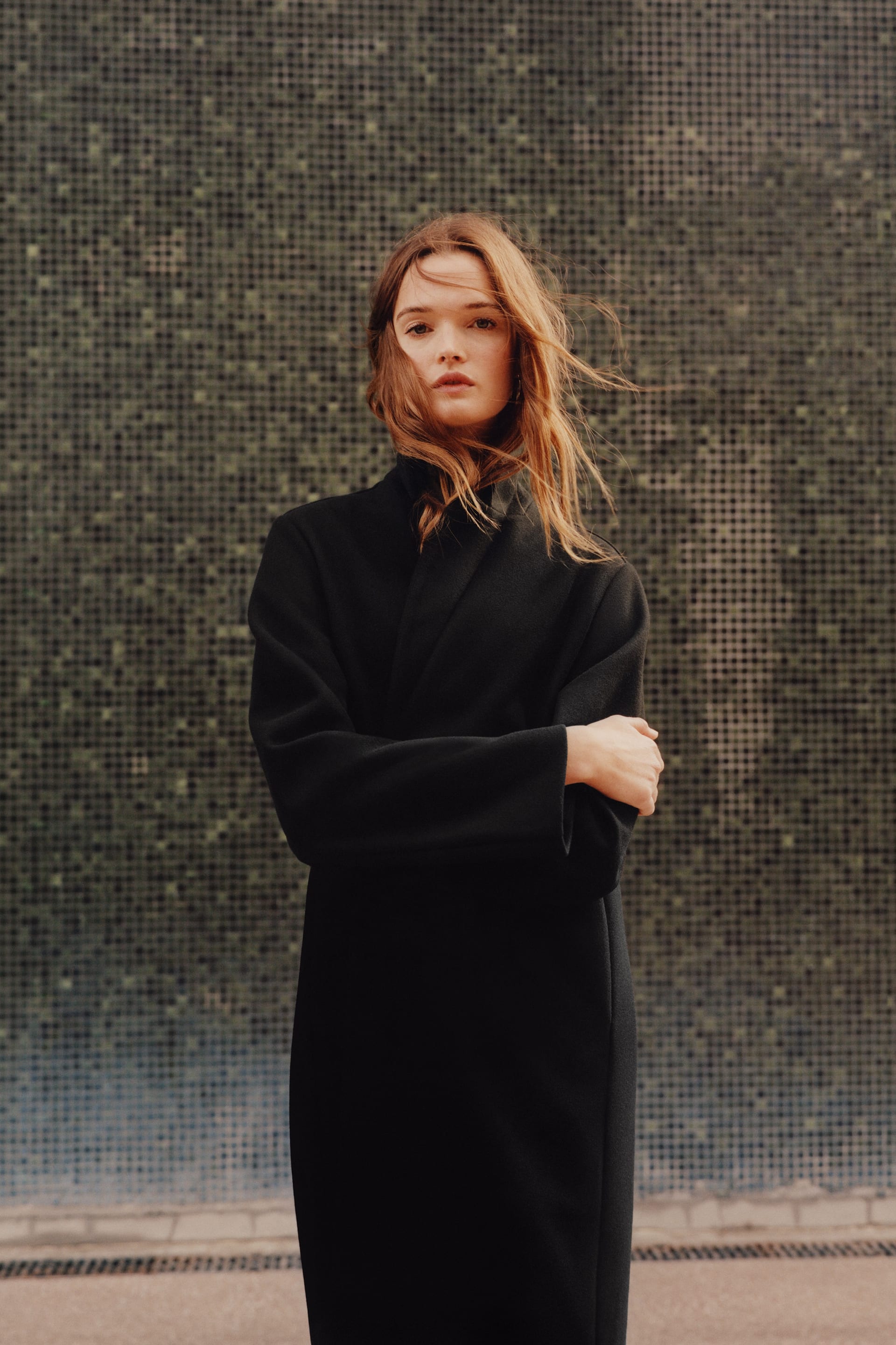 Manteau à fermeture droite