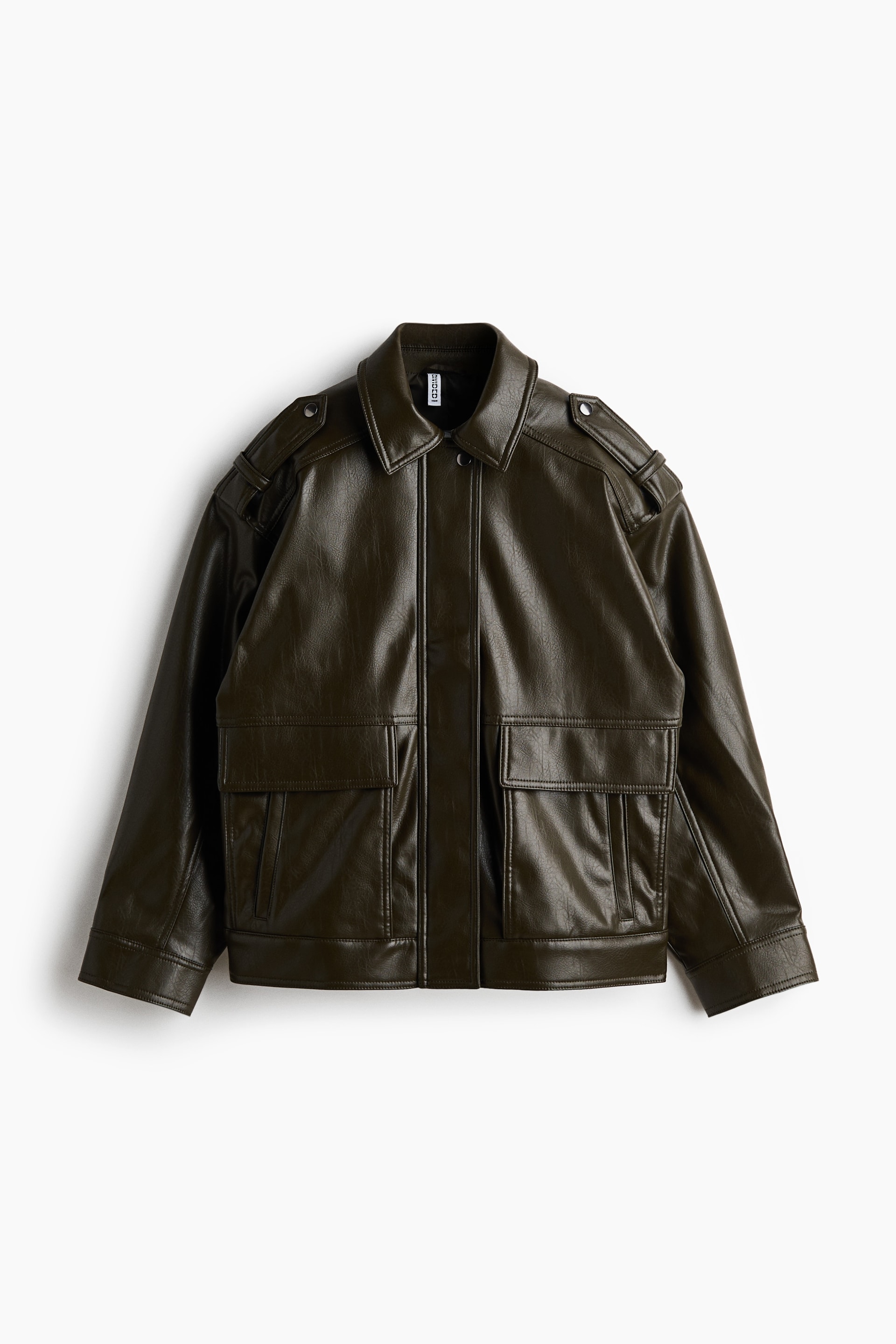 Veste de style motard en tissu enduit — vue 6