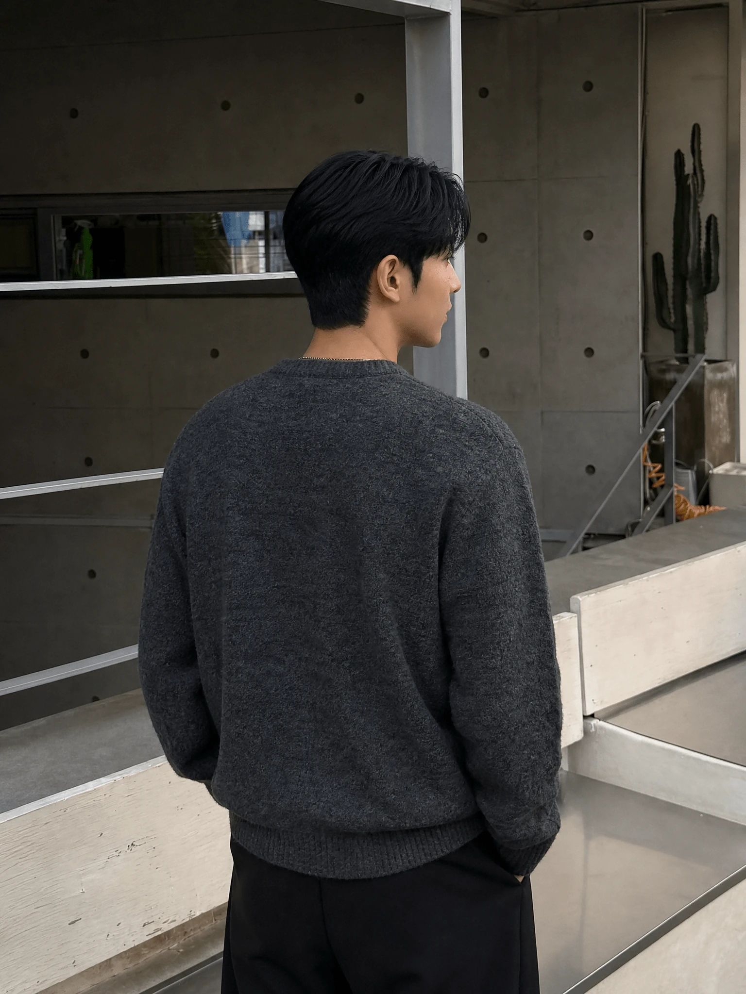 Cardigan pour homme mode décontractée polyvalente pour le quotidien et la maison, col — vue 4