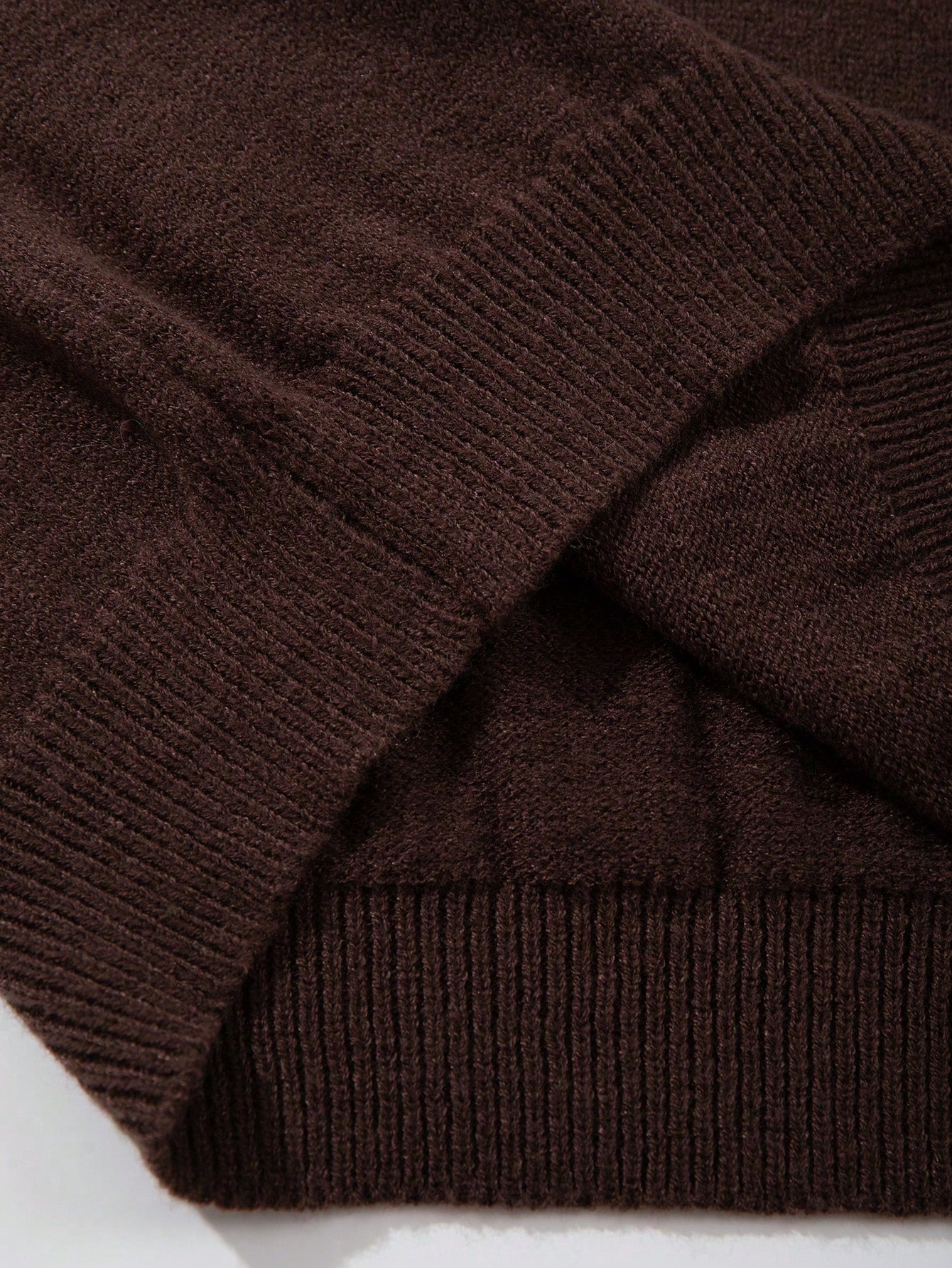 Pull-over à col rond en tricot de couleur unie, décontracté, ample et minimaliste, de — vue 6