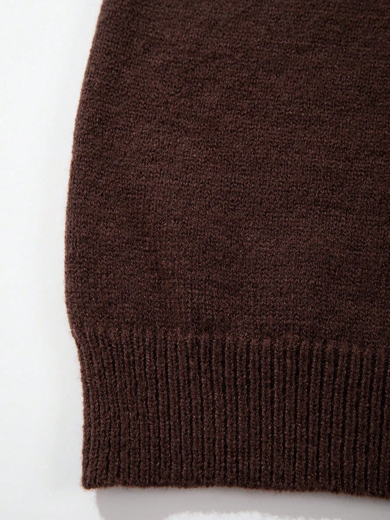 Pull-over à col rond en tricot de couleur unie, décontracté, ample et minimaliste, de — vue 8