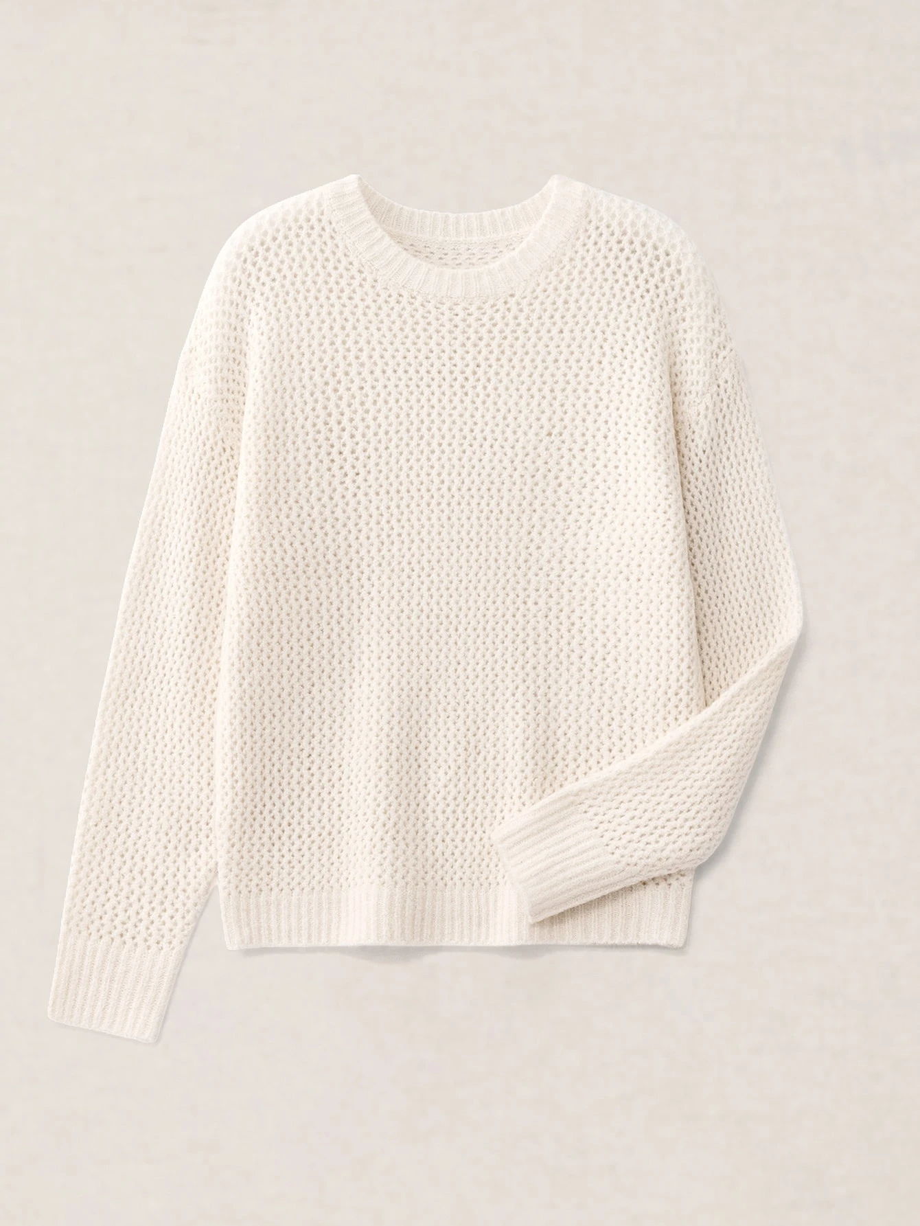 Calmiston Pull en maille col rond pour homme, mélange de laine, couleur unie, — vue 10