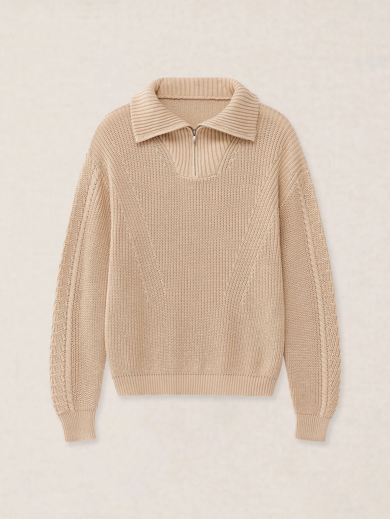 Calmiston Nouveau style automne/hiver 100% coton, chemise tricotée à manches longues avec — vue 4