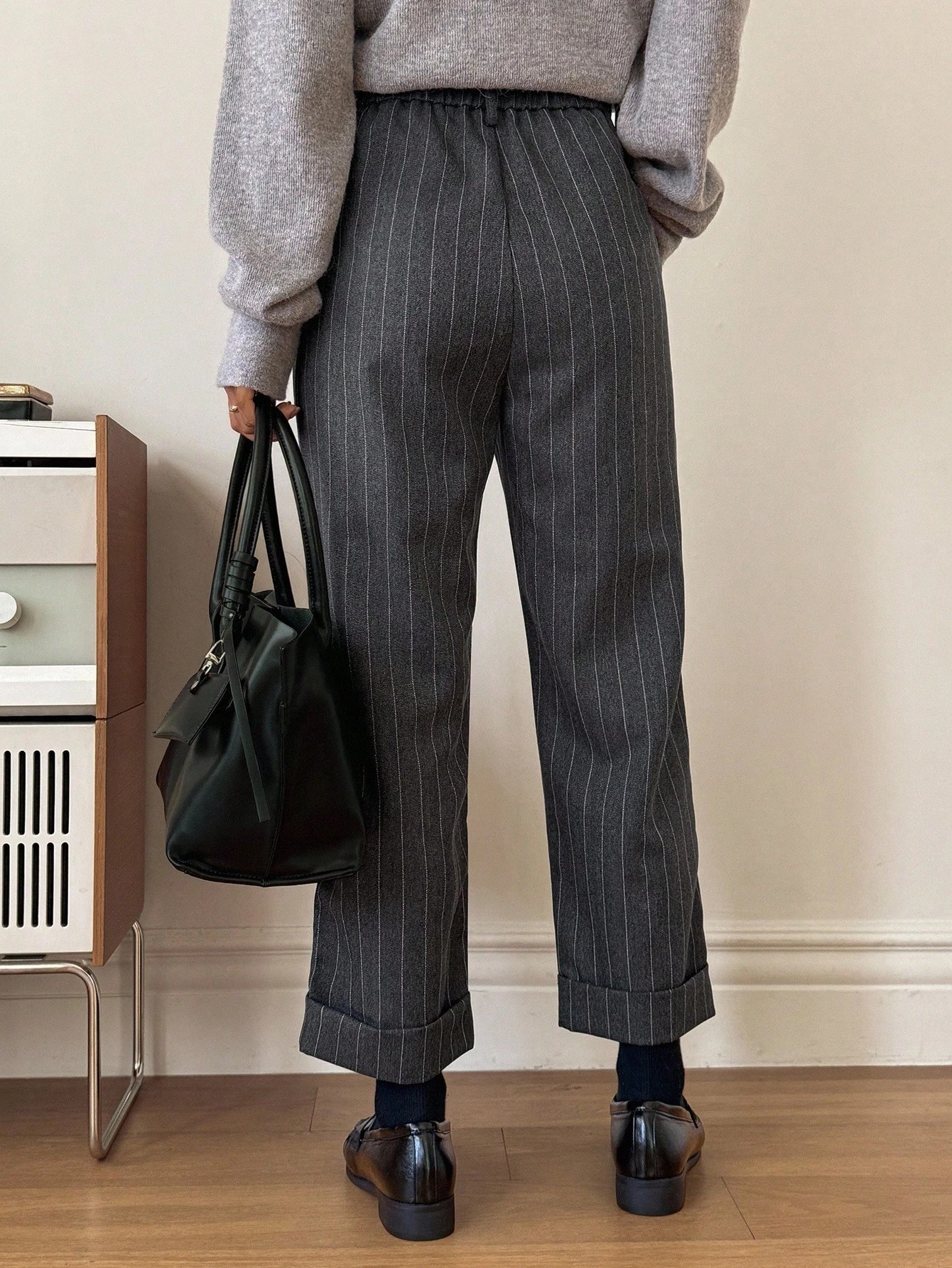 DAZY Pantalon droit de couleur unie décontracté pour hommes, pantalon habillé pour — vue 12