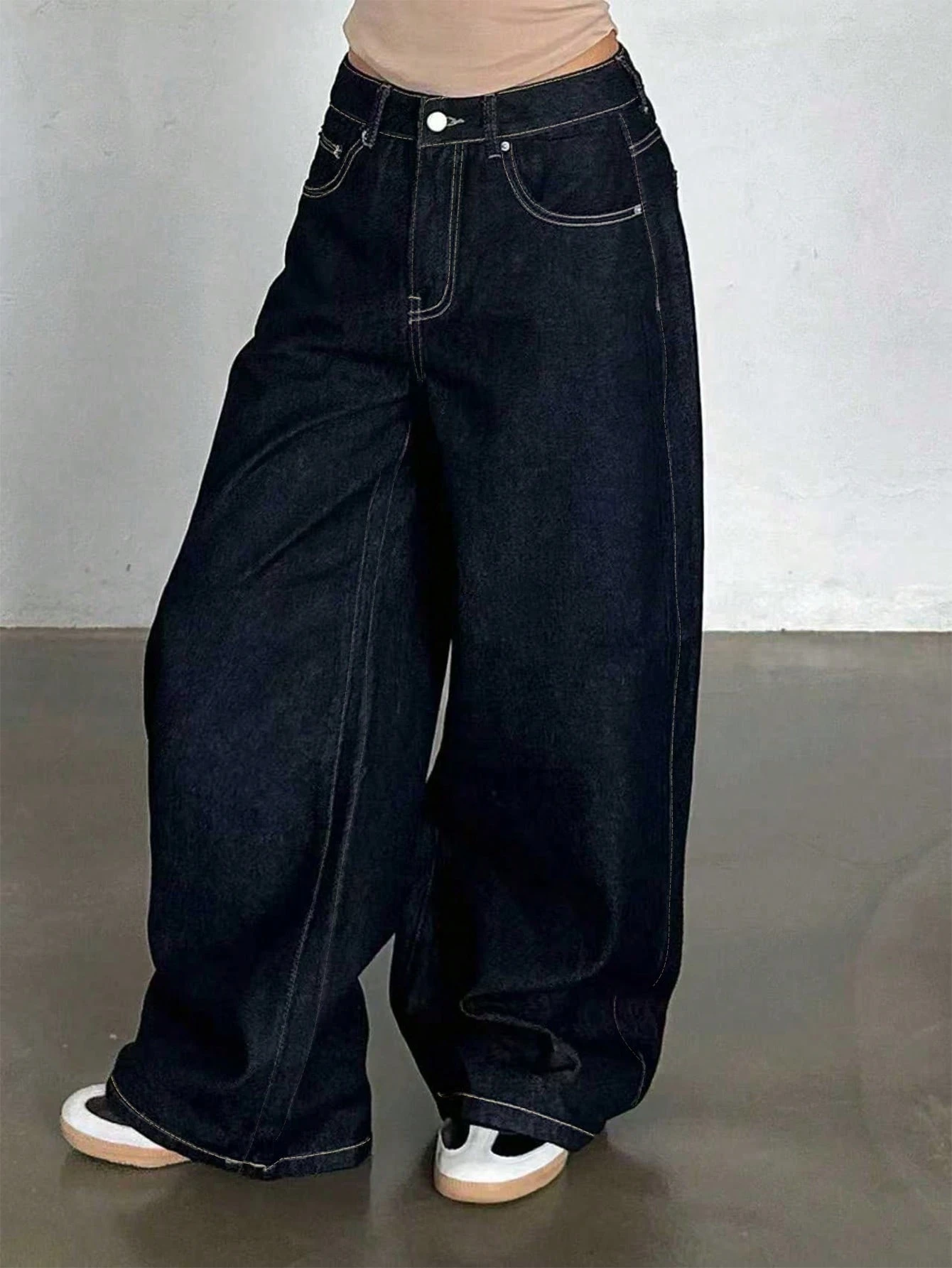 Dazy Tall Jeans droits détendus pour grandes femmes, style citadin décontracté — vue 2
