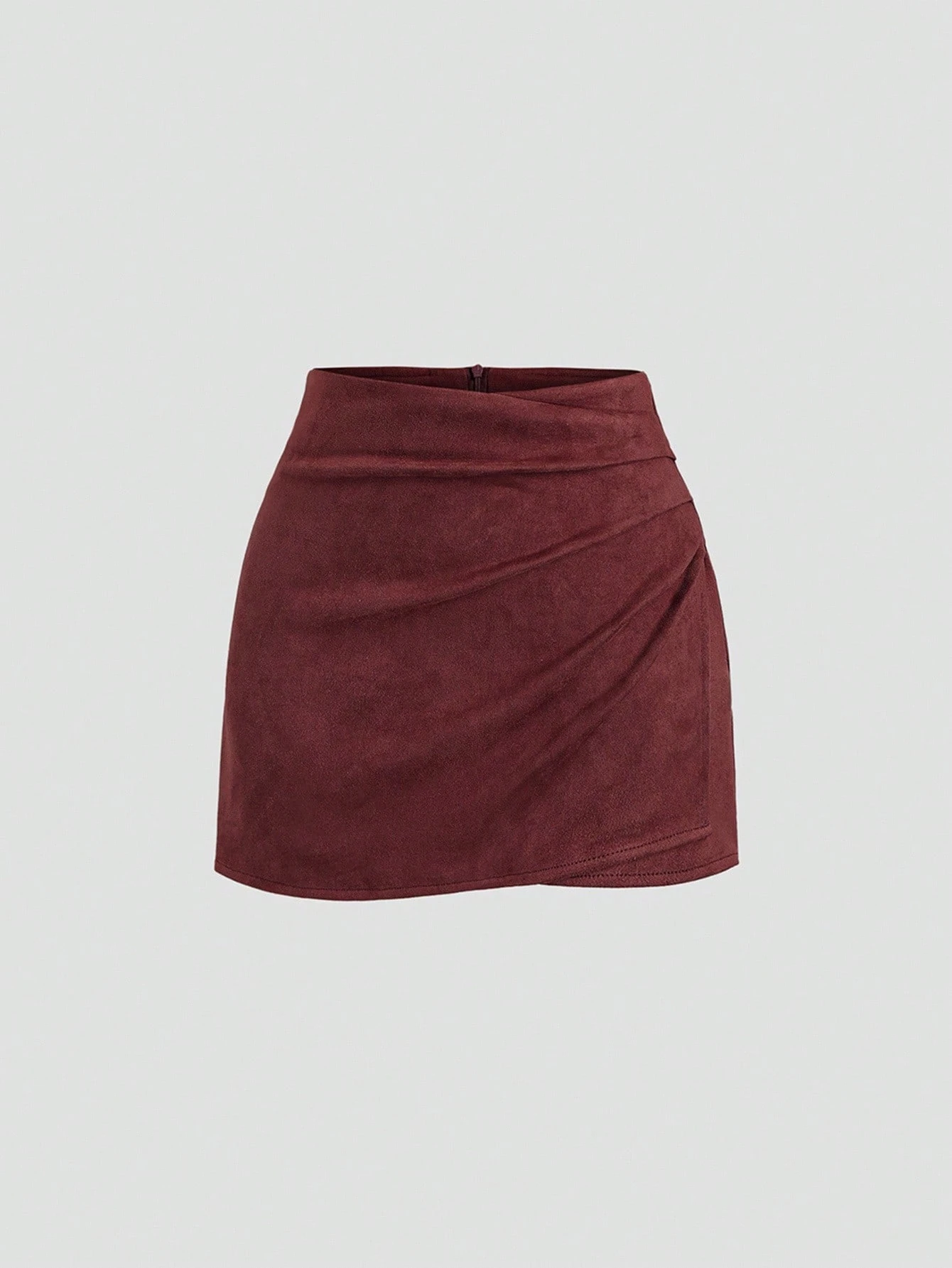 Sweetra Jupe mini plissée de style vintage italien, couleur Maillard, design sexy pour — vue 4