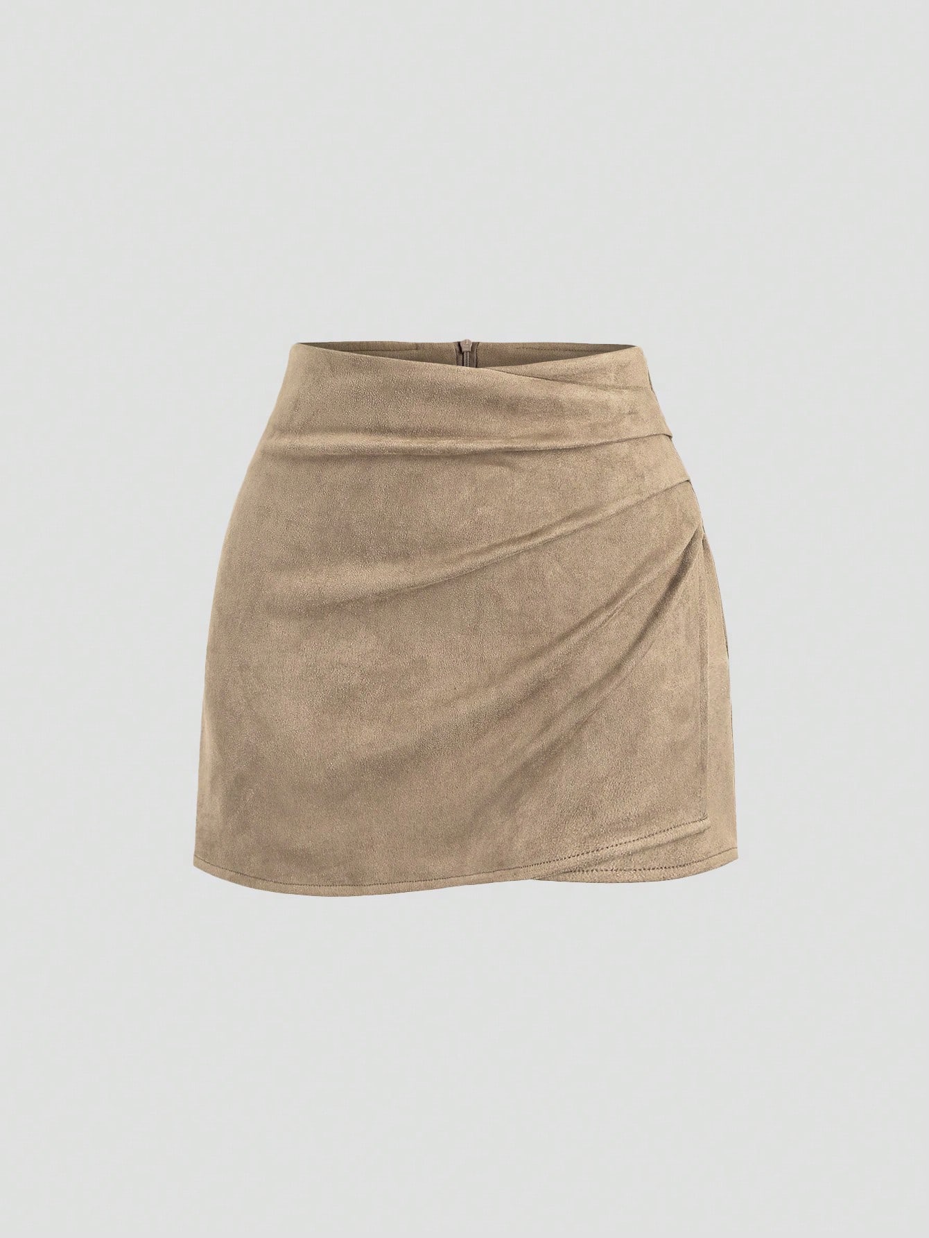 Sweetra Jupe mini plissée de style vintage italien, couleur Maillard, design sexy pour — vue 3