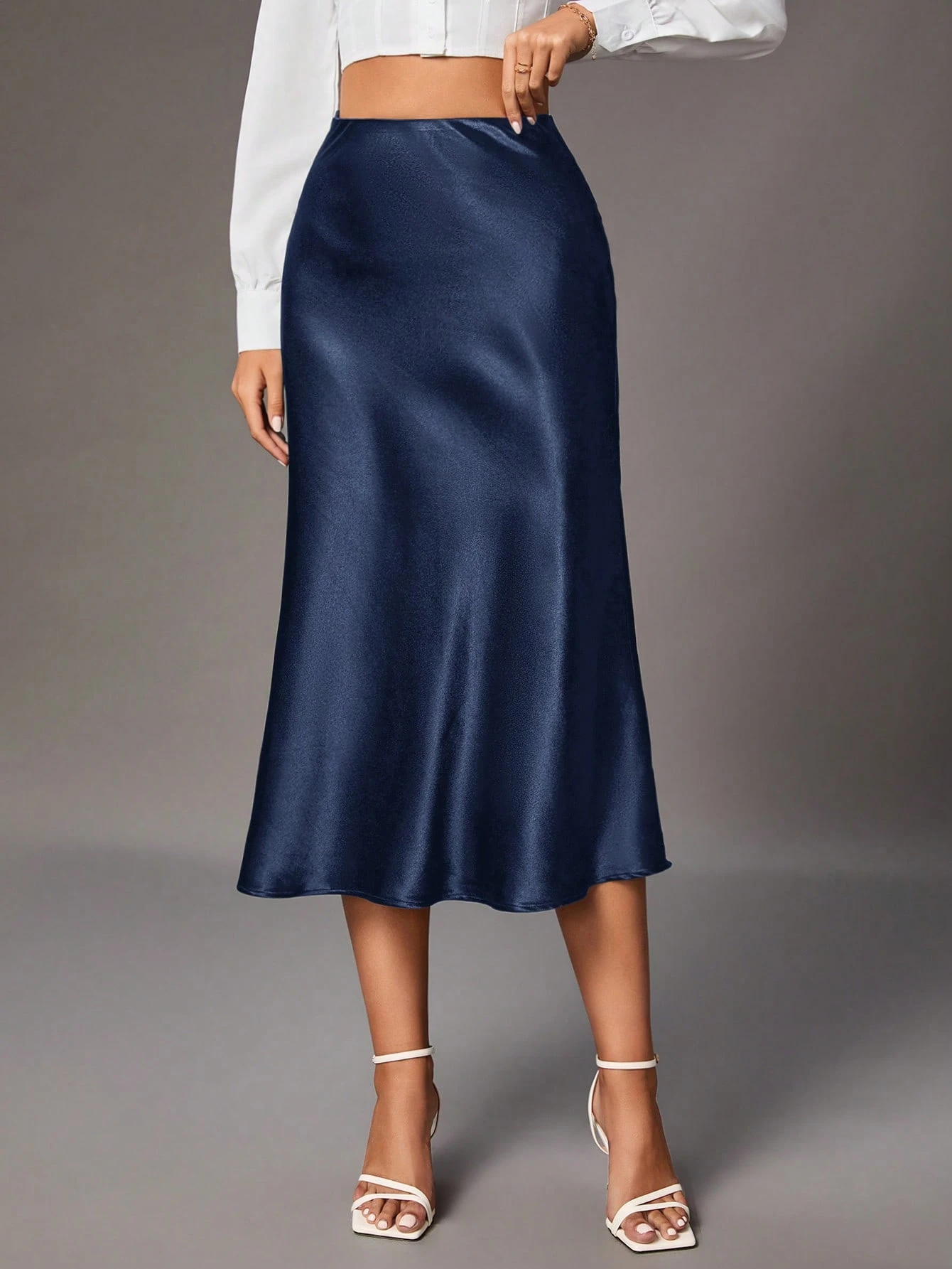 Tall Jupe brillante mi-longue pour femmes, femmes grandes — vue 11