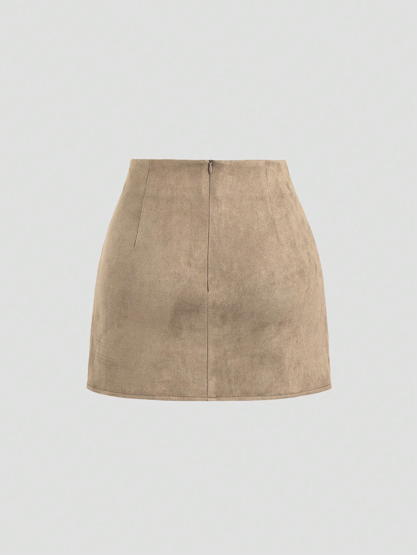 Sweetra Jupe mini plissée de style vintage italien, couleur Maillard, design sexy pour — vue 12