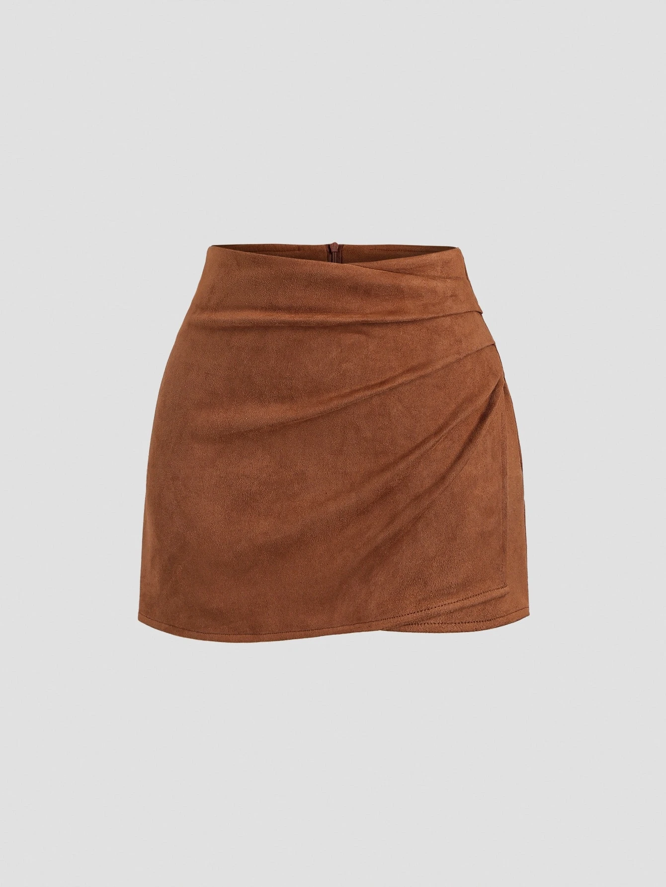 Sweetra Jupe mini plissée de style vintage italien, couleur Maillard, design sexy pour — vue 10