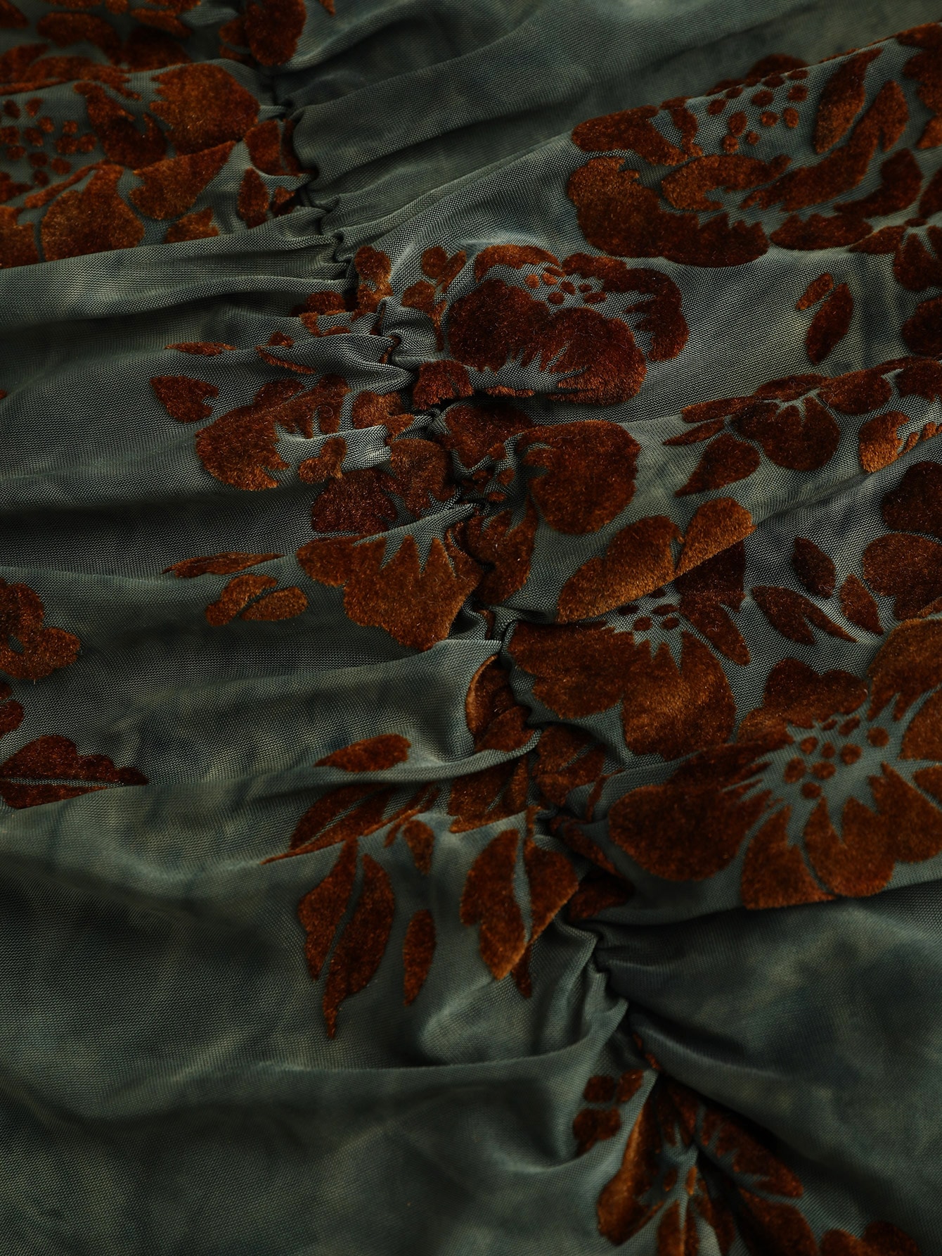 Sweetra Jupe longue vintage élégante à imprimé floqué queue de poisson pour femmes, — vue 12