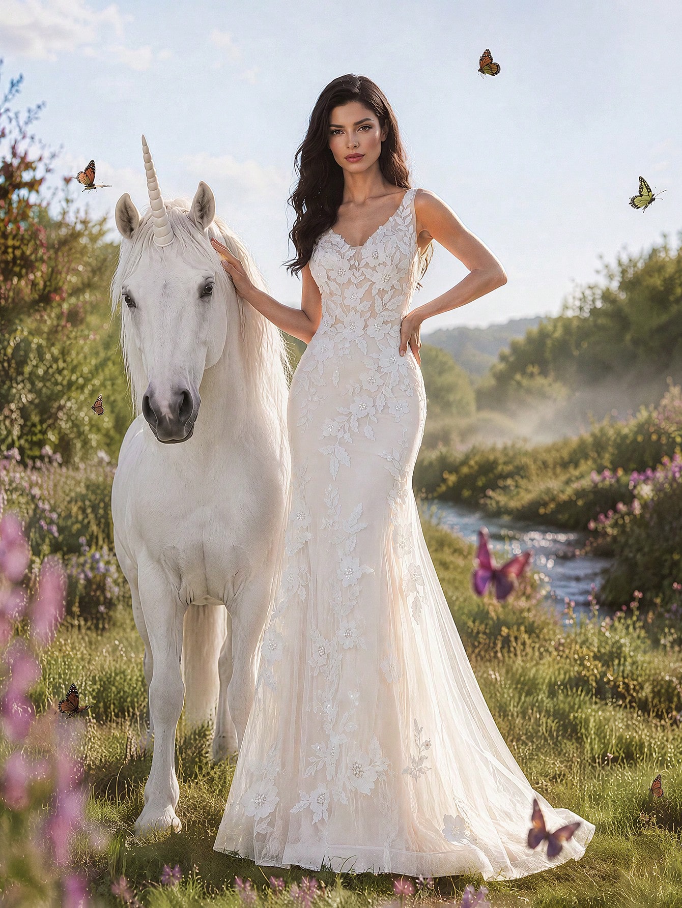 Elasola Robe de mariée sans manches à col V profond d'inspiration vintage, choix parfait — vue 5