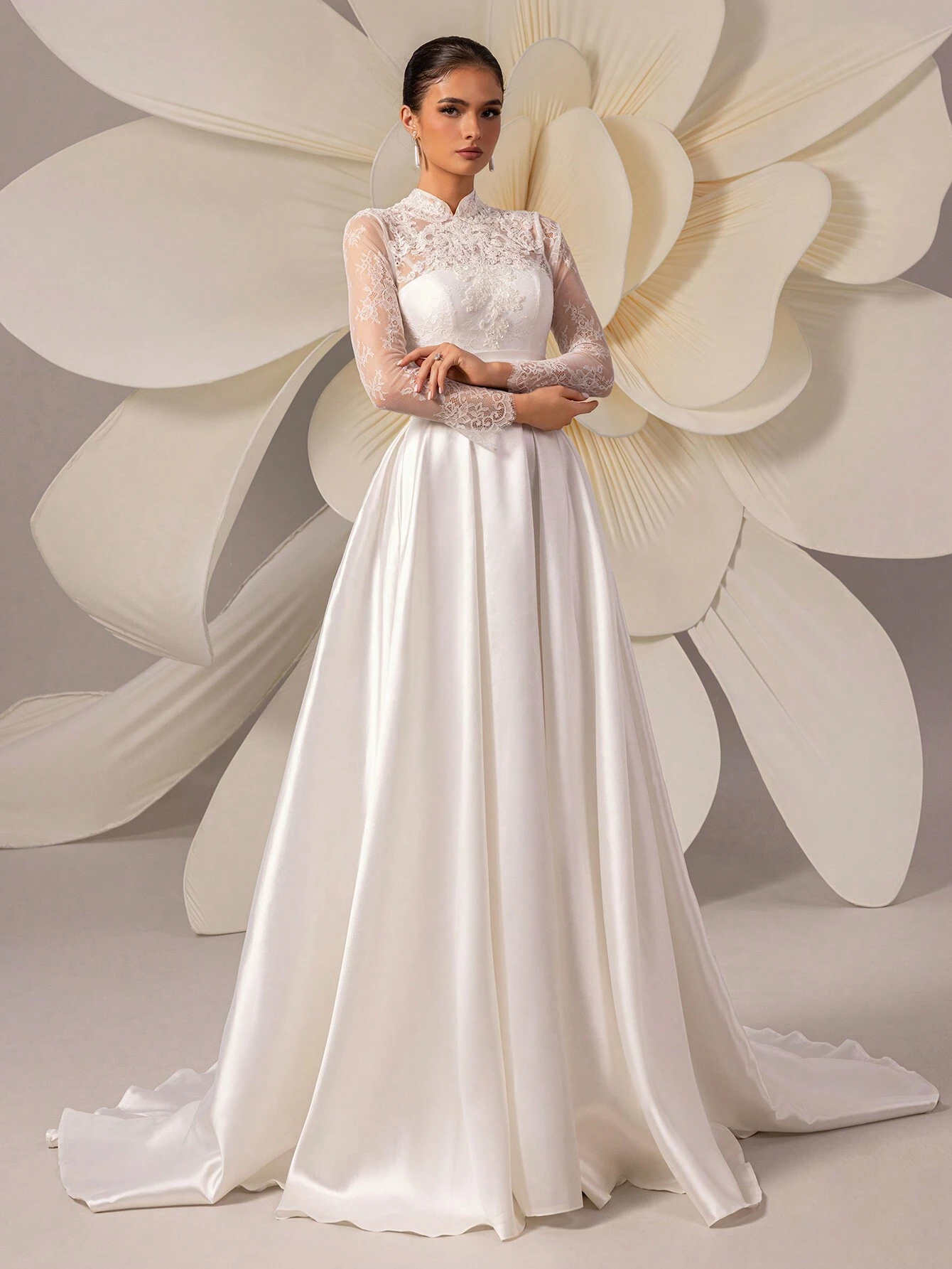 HEARBOBO Robe de mariée blanche de style bohème vintage, mettant parfaitement en valeur — vue 3