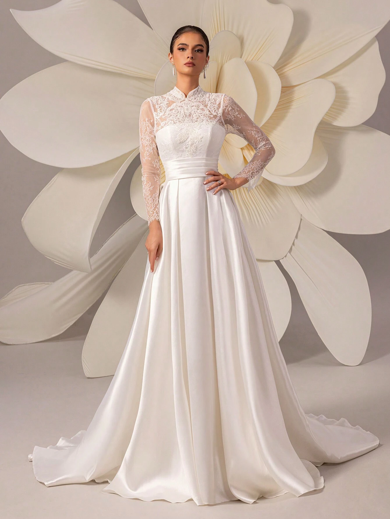 HEARBOBO Robe de mariée blanche de style bohème vintage, mettant parfaitement en valeur — vue 4