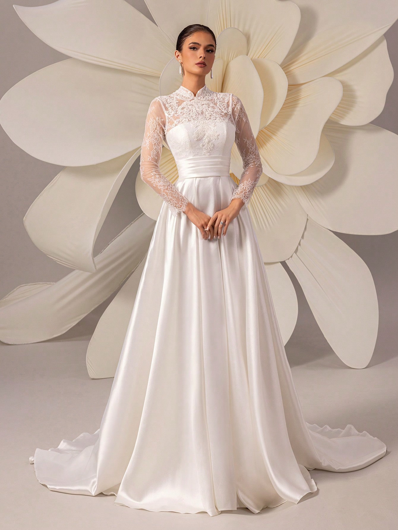 HEARBOBO Robe de mariée blanche de style bohème vintage, mettant parfaitement en valeur — vue 10