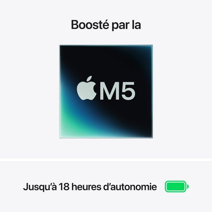 Apple - 13,6" MacBook Air M5 - RAM 16Go - Stockage 512Go - CPU 10 cœurs - GPU 8 cœurs - — vue 4