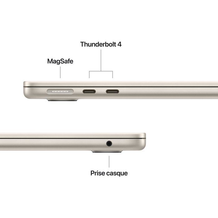 Apple - 13,6" MacBook Air M5 - RAM 16Go - Stockage 512Go - CPU 10 cœurs - GPU 8 cœurs - — vue 6