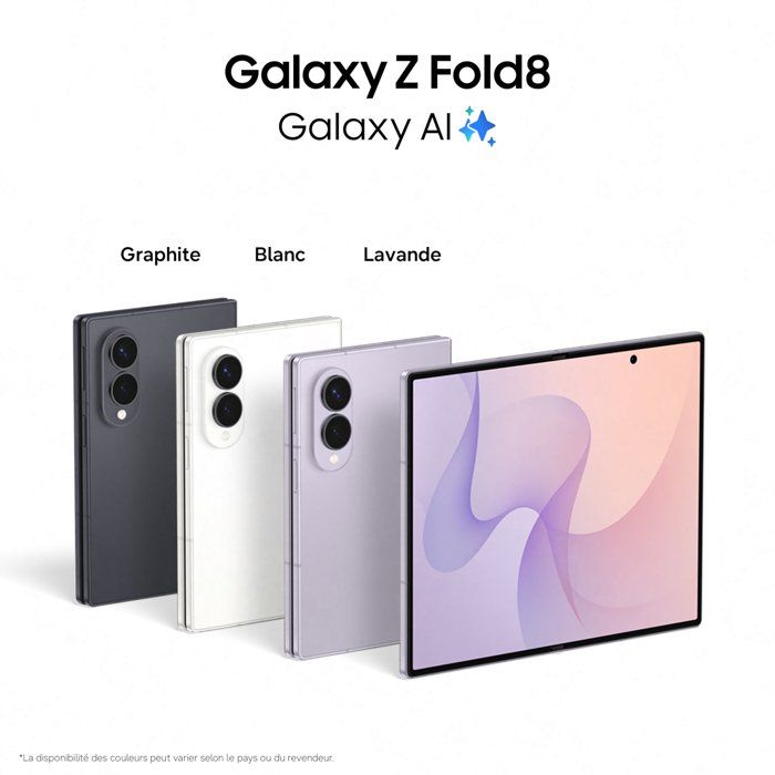 SAMSUNG Galaxy Z Fold8 AI Smartphone pliable 256 Go Lavande - version française — vue 2