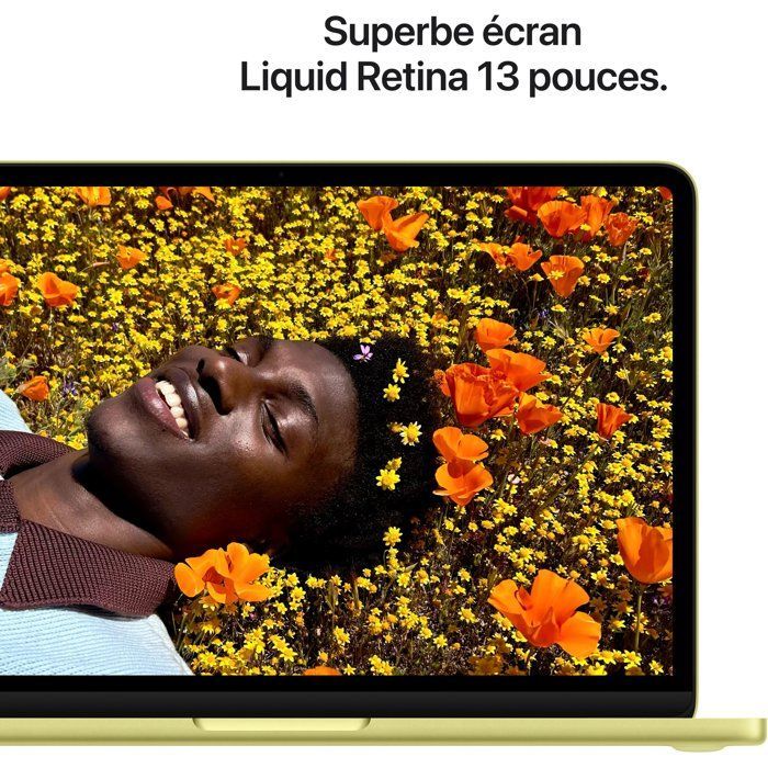 MacBook - APPLE - Neo A18 Pro - 13" - RAM 8 Go - Stockage 256 Go - Jaune agrume + — vue 5