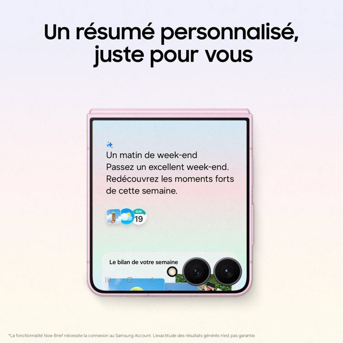 SAMSUNG Galaxy Z Flip8 AI Smartphone pliable 256 Go Rose - version française — vue 6