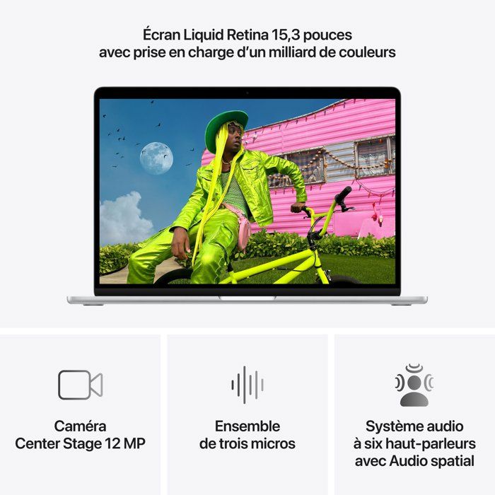 Apple - 15,3" MacBook Air M5 - RAM 16Go - Stockage 512Go - CPU 10 cœurs - GPU 10 cœurs - — vue 5