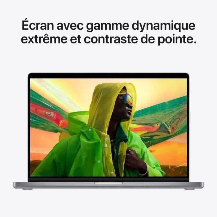 Apple - 14" MacBook Pro - Puce Apple M1 Pro - RAM 16Go - 1To - Gris Sidéral - — vue 4